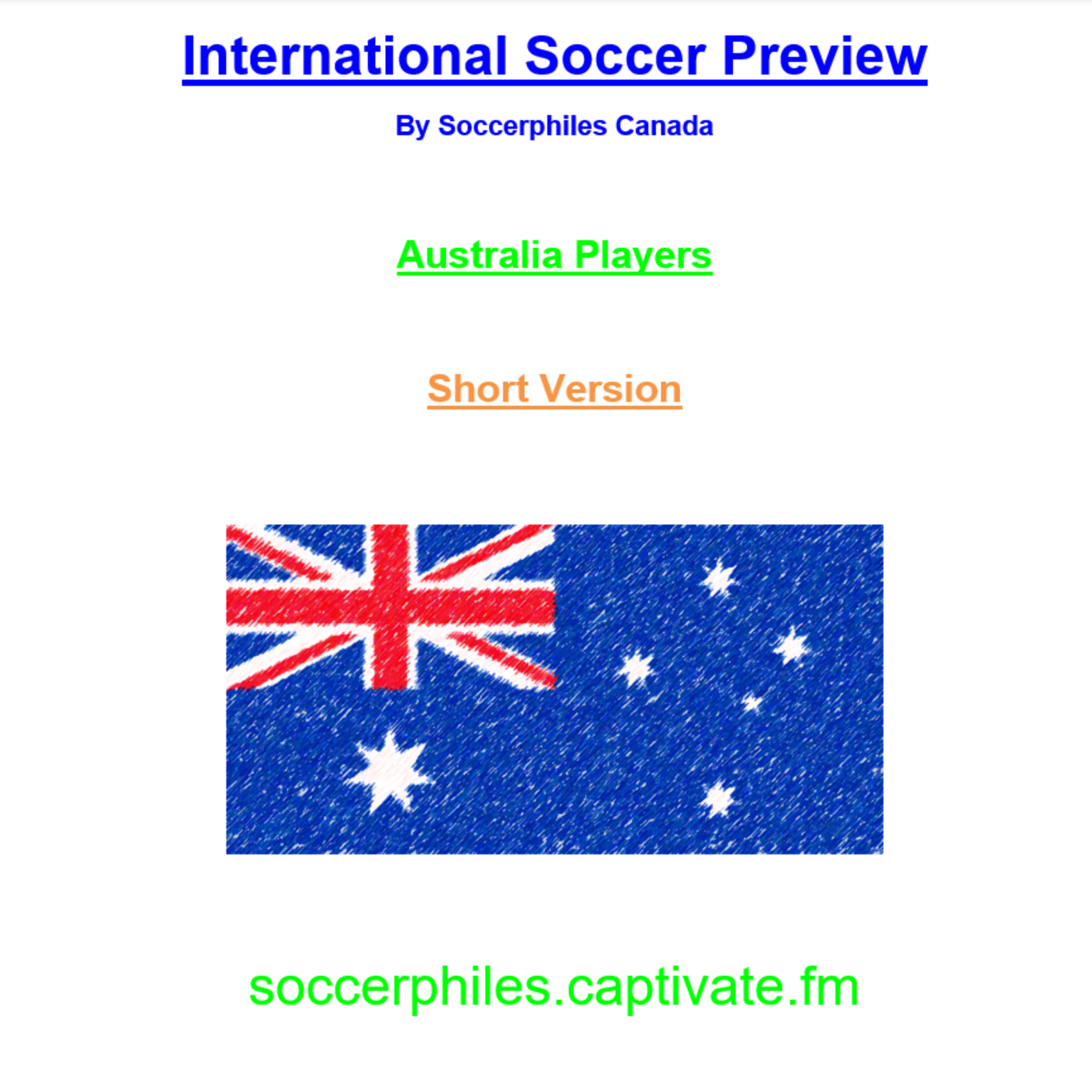 ⁣World Cup 2022 - Group D – Australia Players – Short Version