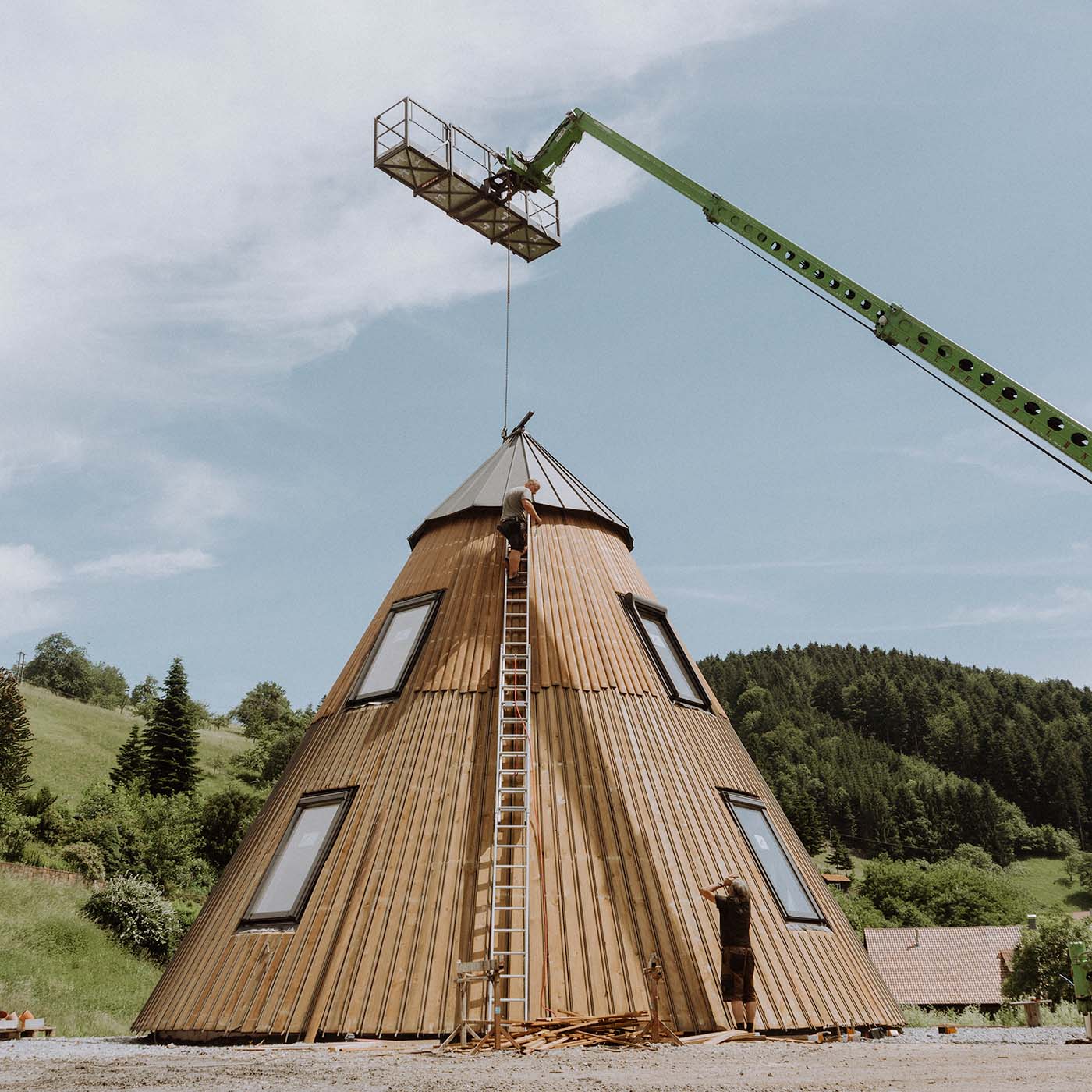 Holz-Tipis aus Nordrach - die Urform des Wohnens modernisiert