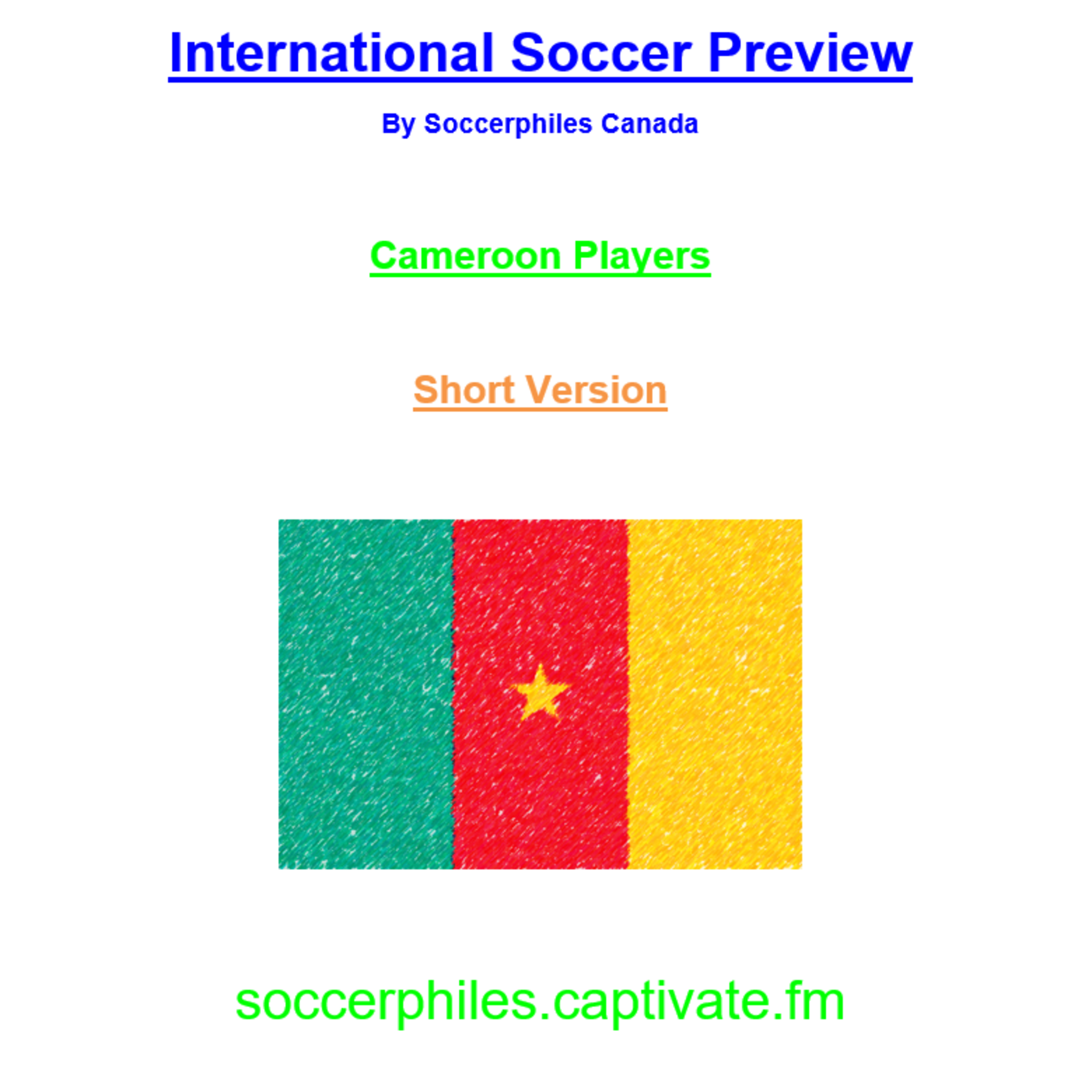 ⁣World Cup 2022 - Group G – Cameroon Players – Short Version