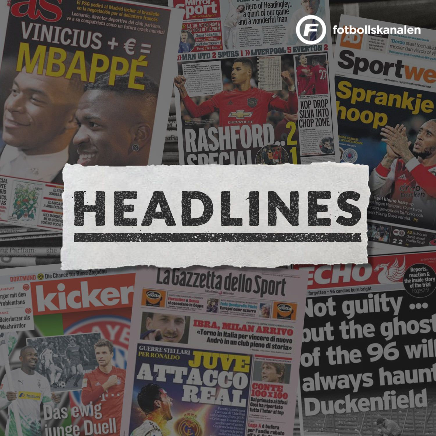 Fotbollskanalen Headlines: 17 November