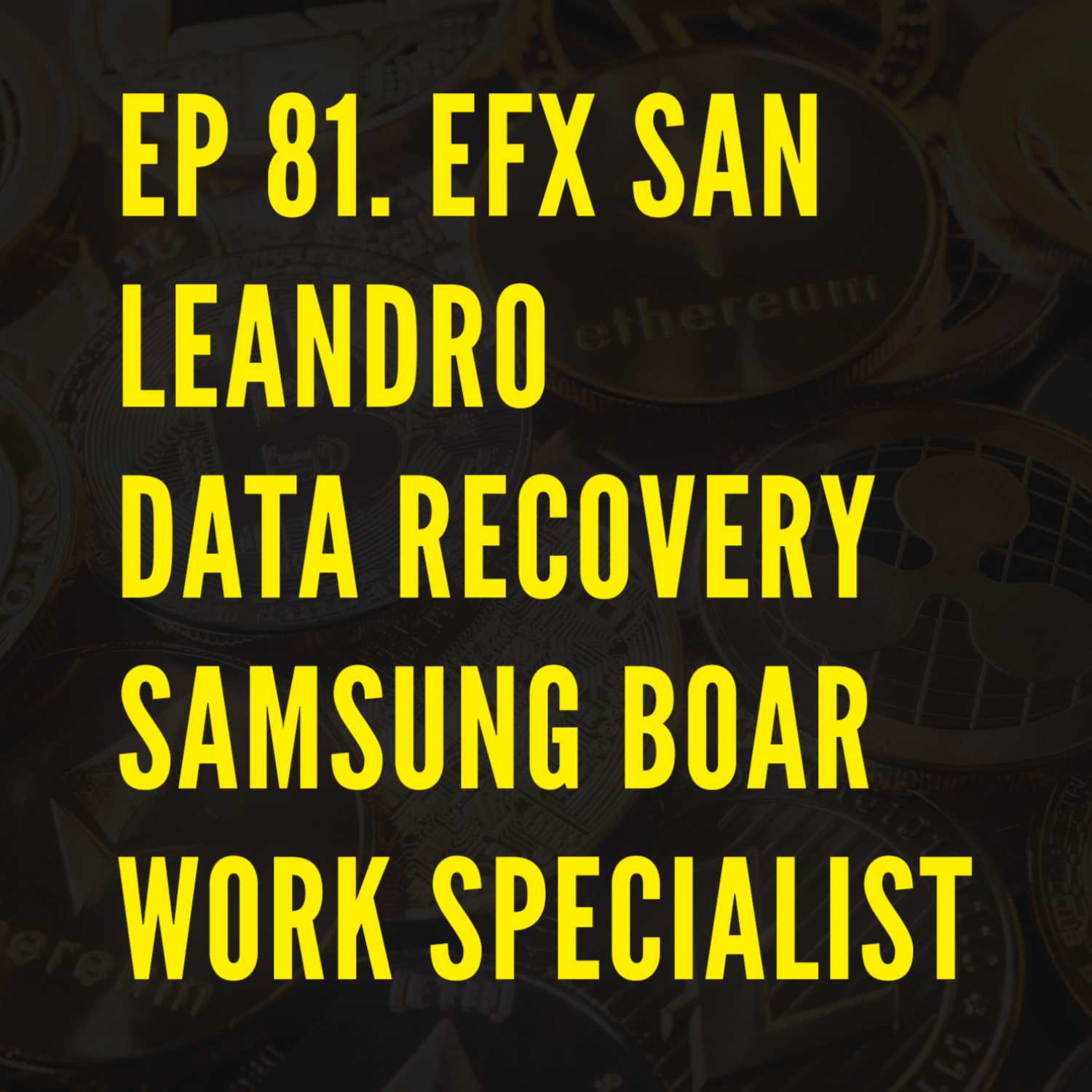 Ep 81. Efx San Leandro Data recovery Samsung boar work specialist