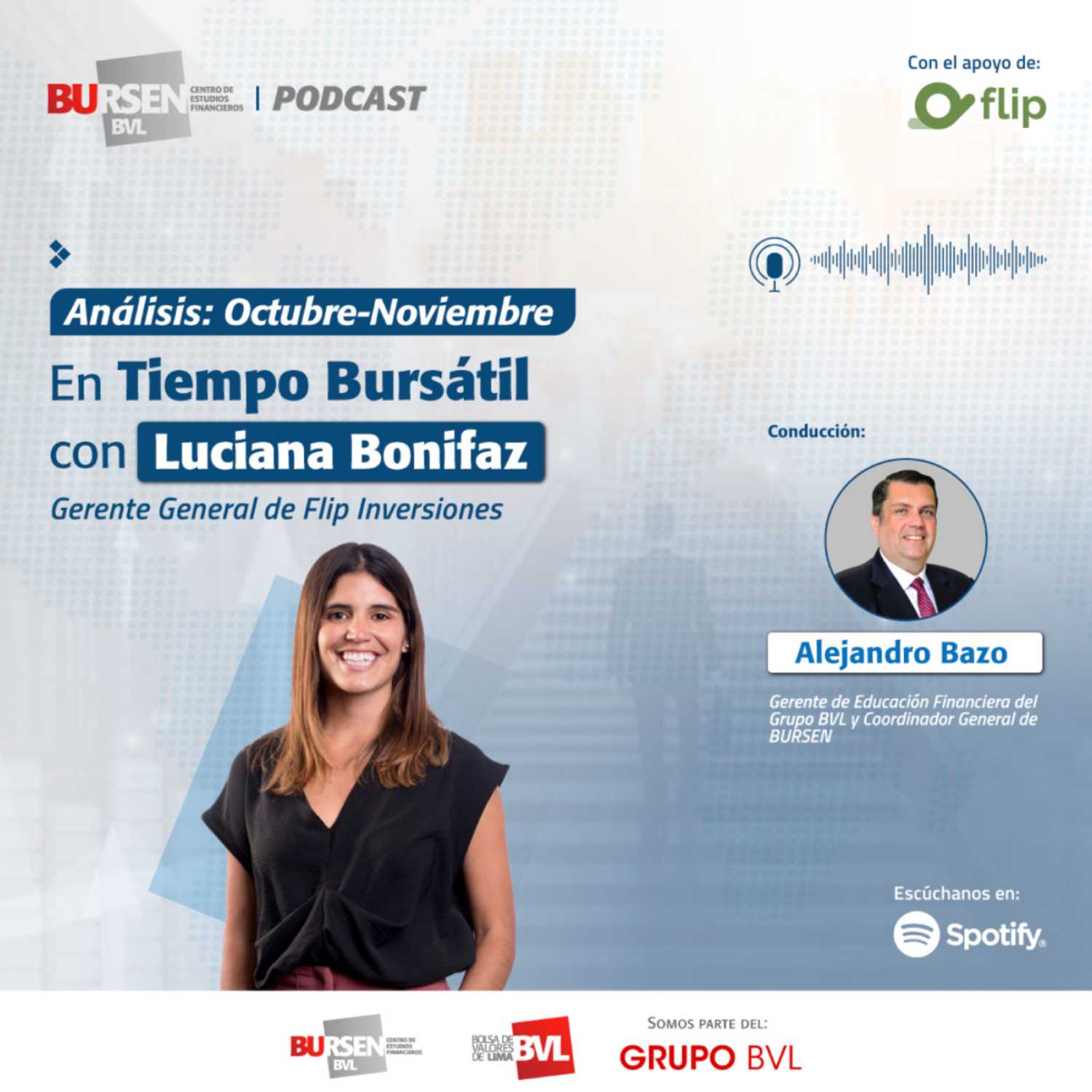 Análisis (Octubre-Noviembre) En Tiempo Bursátil con Luciana Bonifaz, Gerente General de Flip Inversiones