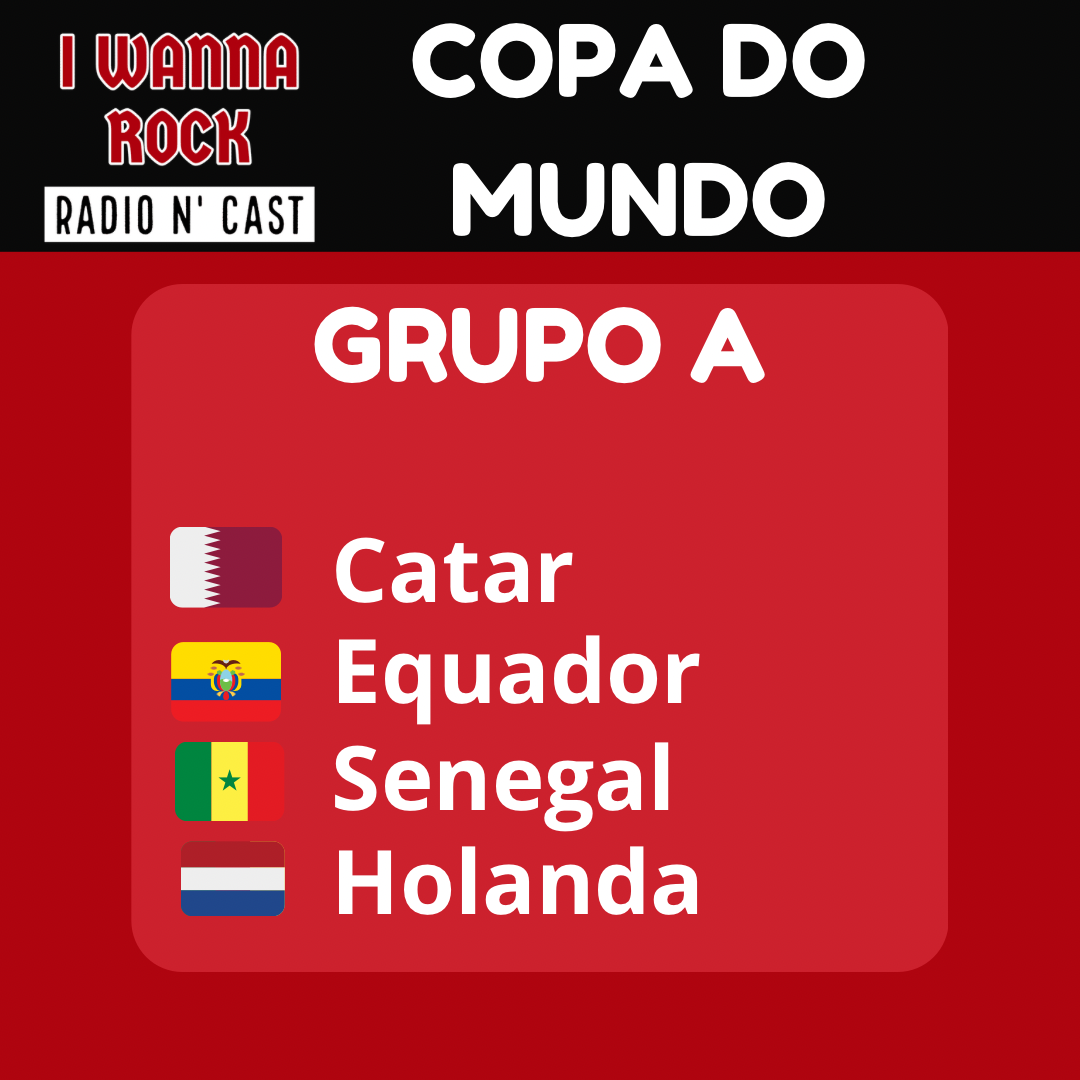 I Wanna Rock Copa do Mundo- Guia do Grupo A. Catar, Equador, Senegal e Holanda