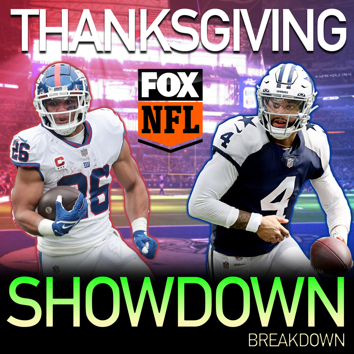 GIANTS vs COWBOYS | THANKSGIVING Showdown Picks and Lineup Builds | 11.24.22 | Draftkings NFL DFS