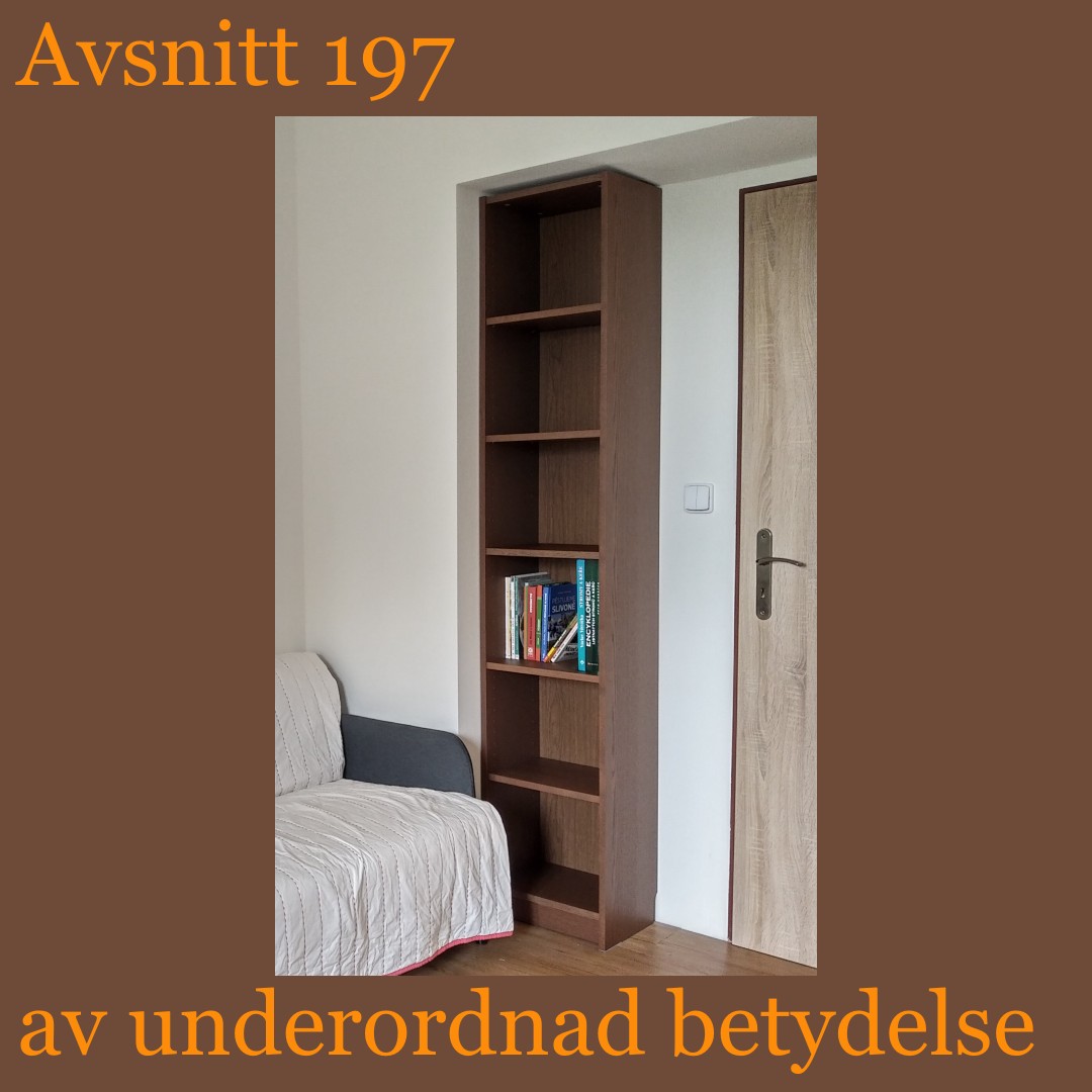 Avsnitt 197 – av underordnad betydelse