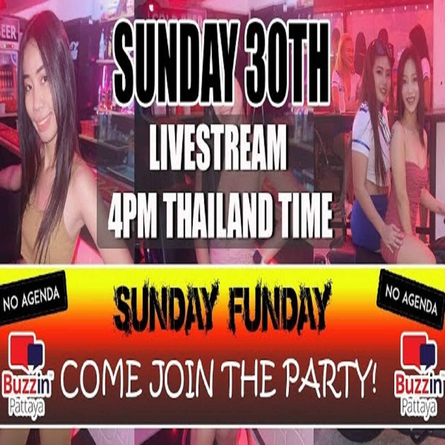 Here we go, Sunday FUNDAY here with the girls in Pattaya, Thailand