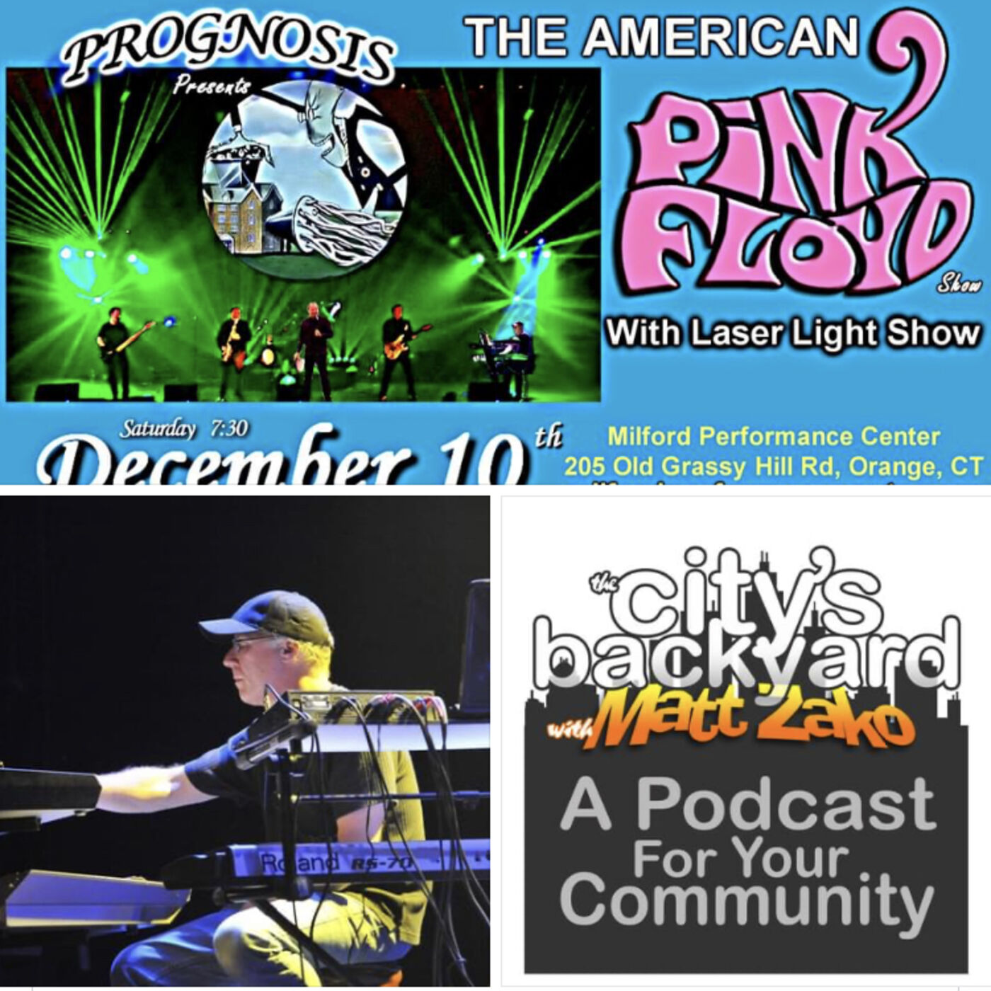 The City's Backyard S2 Ep 69 Prognosis: The American Pink Floyd Show's keyboardist/lighting director Rob Russell is on the air to talk about their upcoming show in Orange from Milford Performance Center on December 10th!