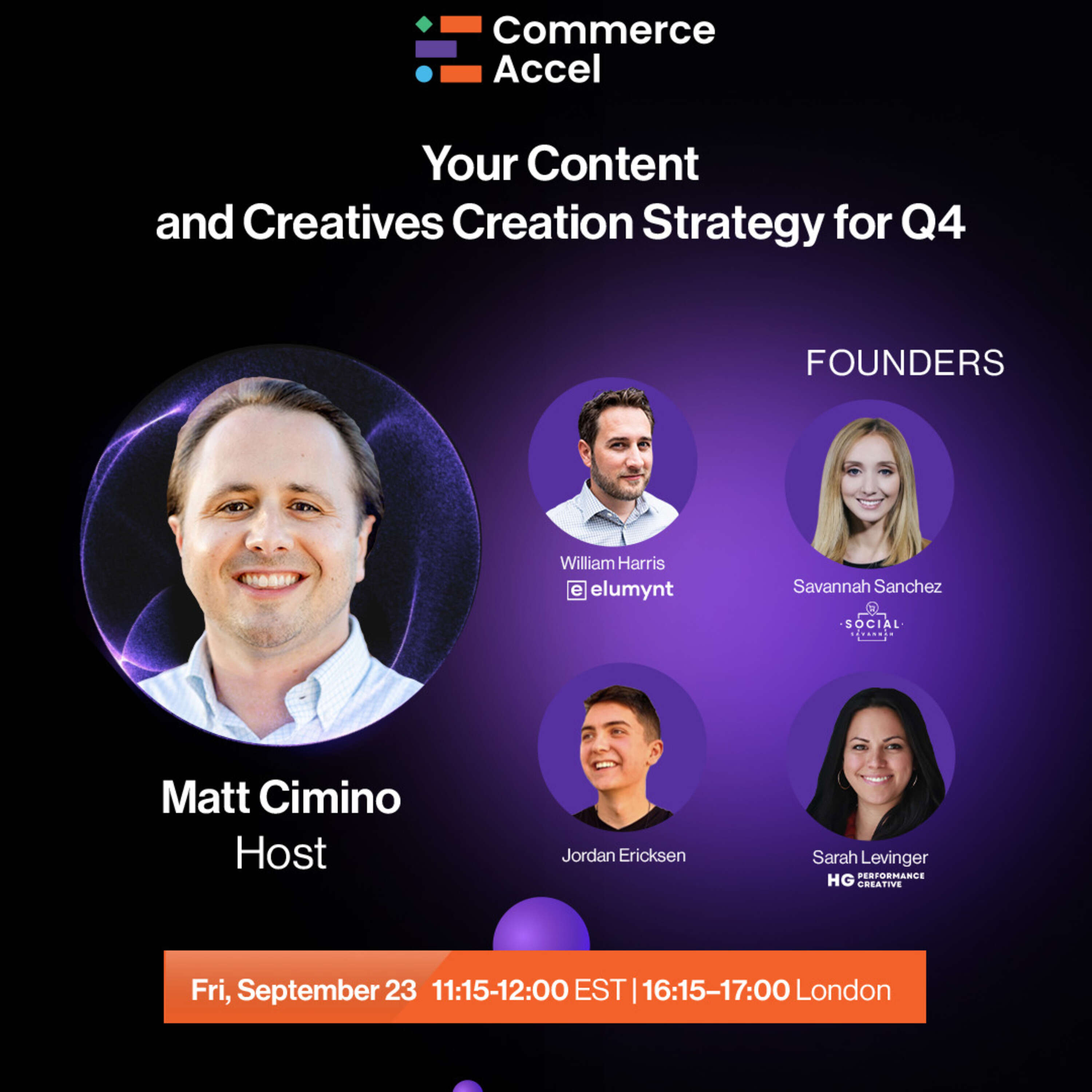 Content and Creatives Creation Strategy for Q4 - Commerce Accel Expert Panel