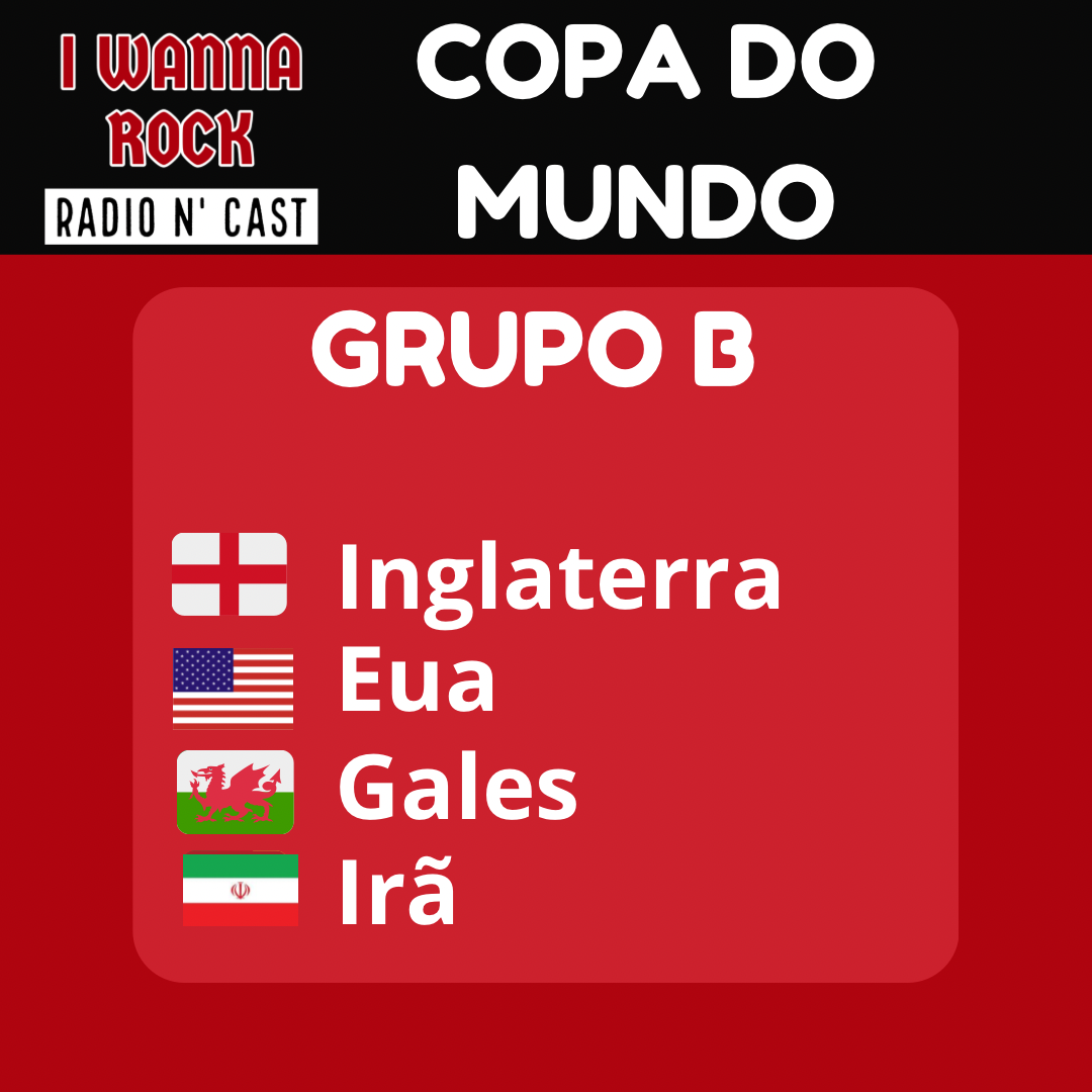 ⁣I Wanna Rock Copa do Mundo- Guia do Grupo B: Inglaterra, País de Gales, EUA e Irã