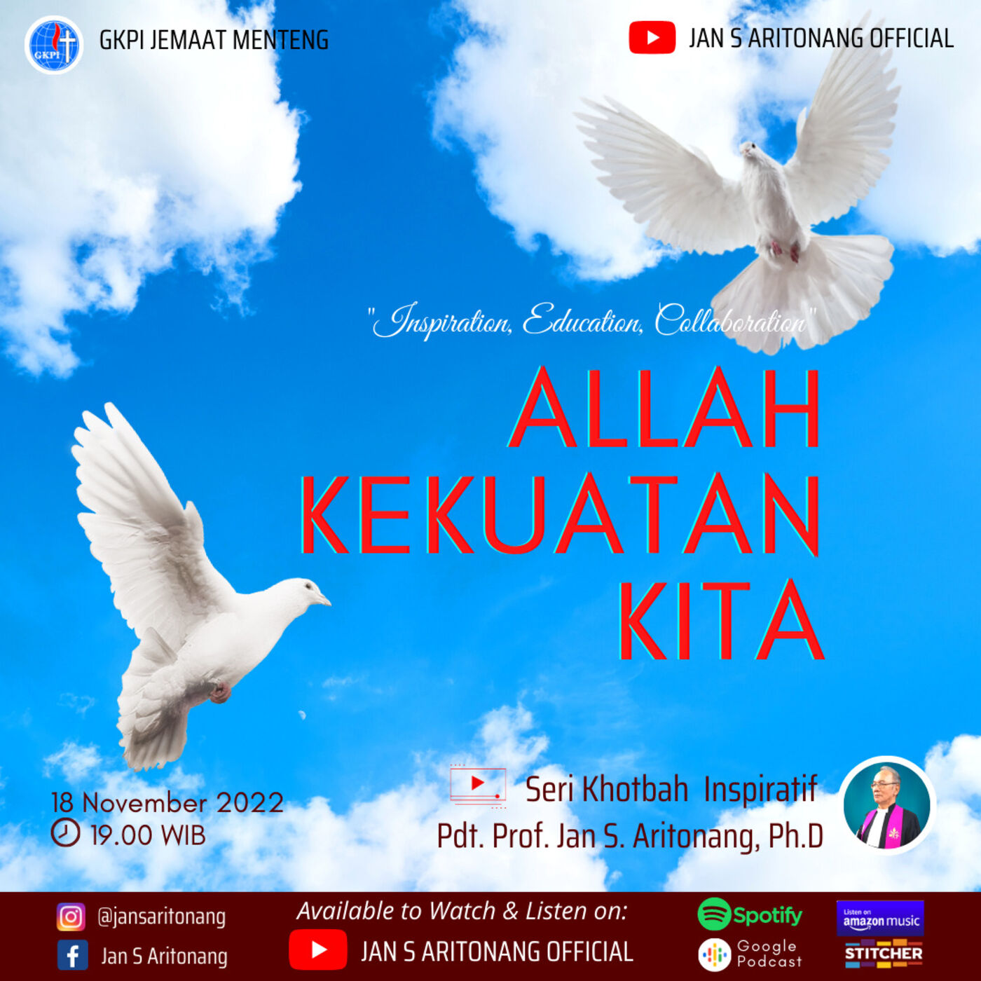 ⁣ALLAH KEKUATAN KITA - Seri Khotbah - Pdt. Prof. Jan S. Aritonang, Ph.D - Sermon Series