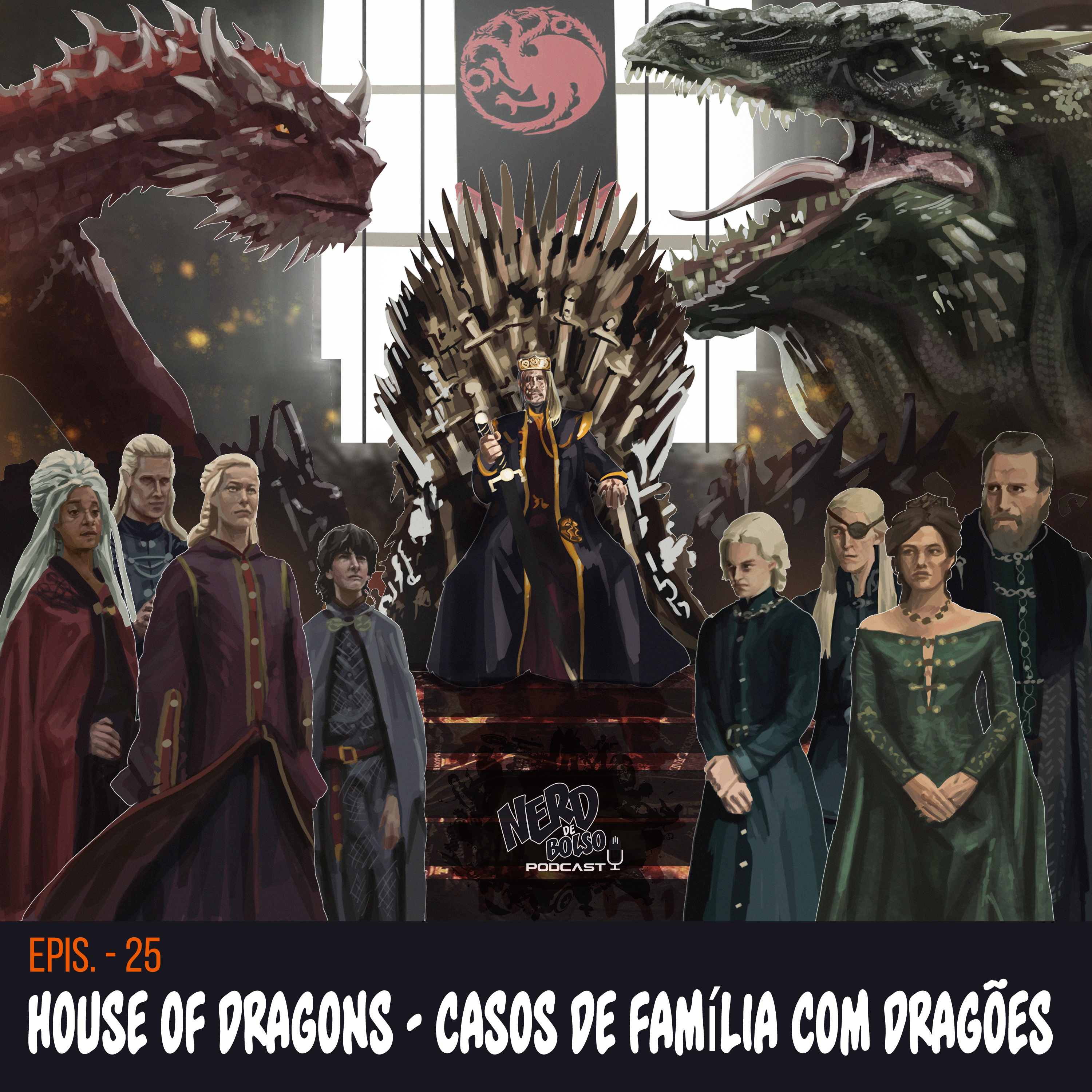 ⁣Nerd de Bolso #25 – House Of Dragons – Casos de Familia com Dragões