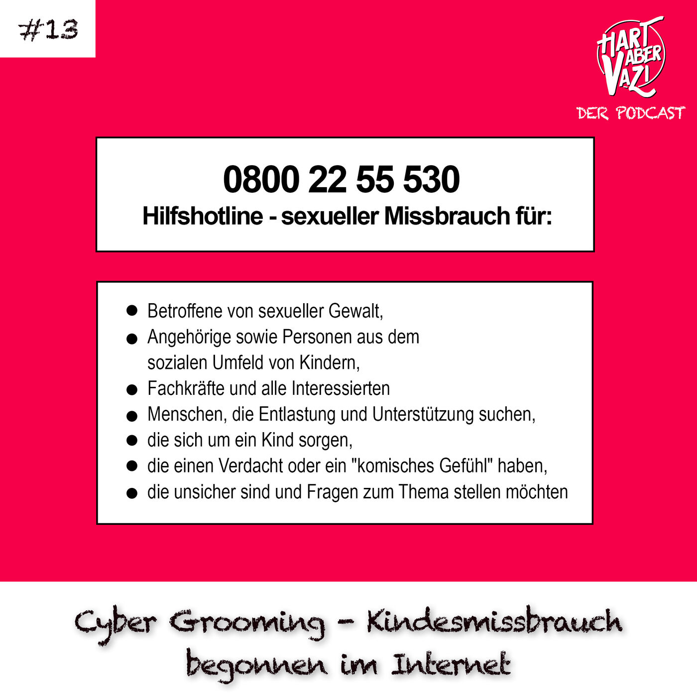 ⁣"Cyber Grooming - Kindesmissbrauch beginnt im Netz" mit Mary - HART ABER VAZI #13