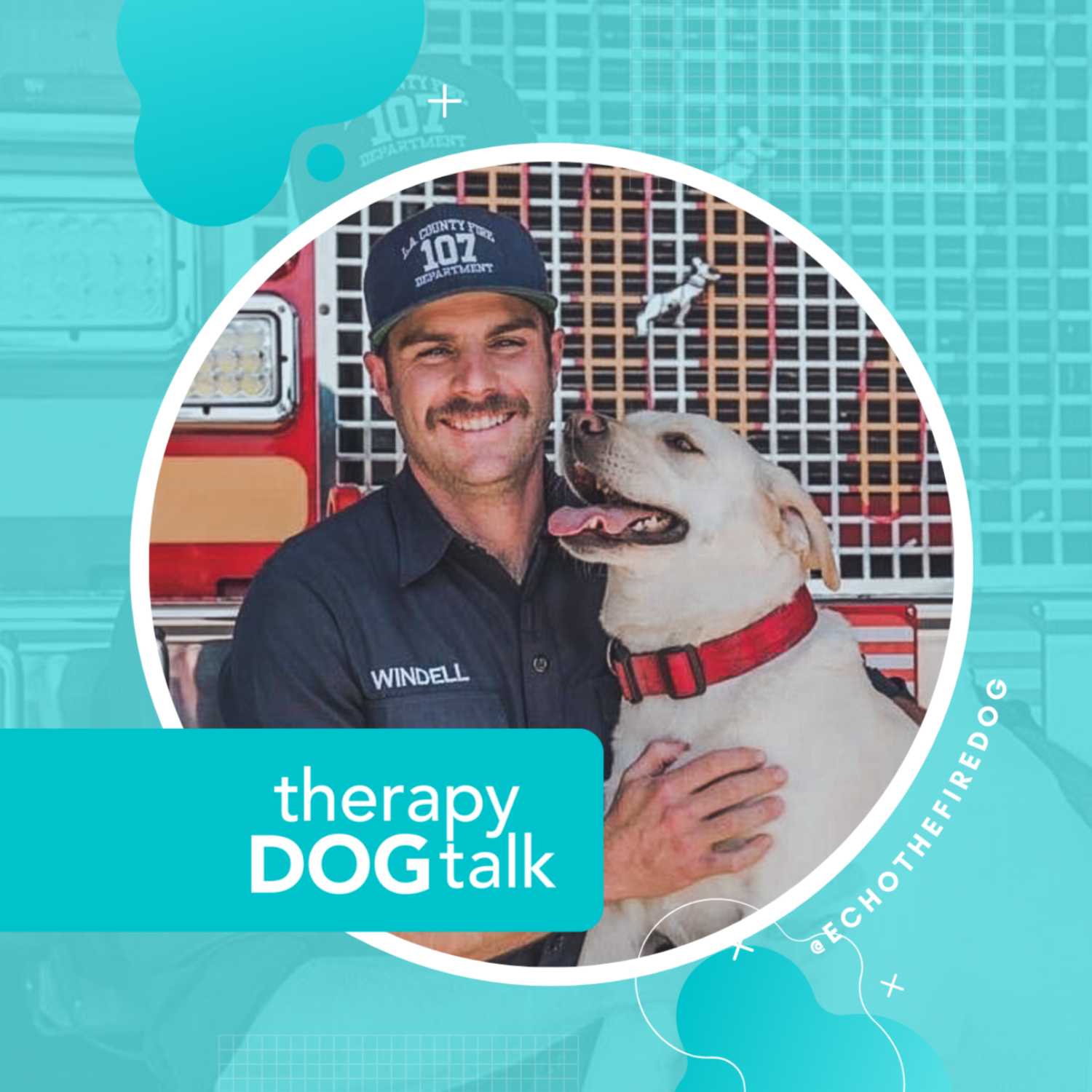 Jake + Echo: An LA County Fire Peer Support Therapy Dog team.