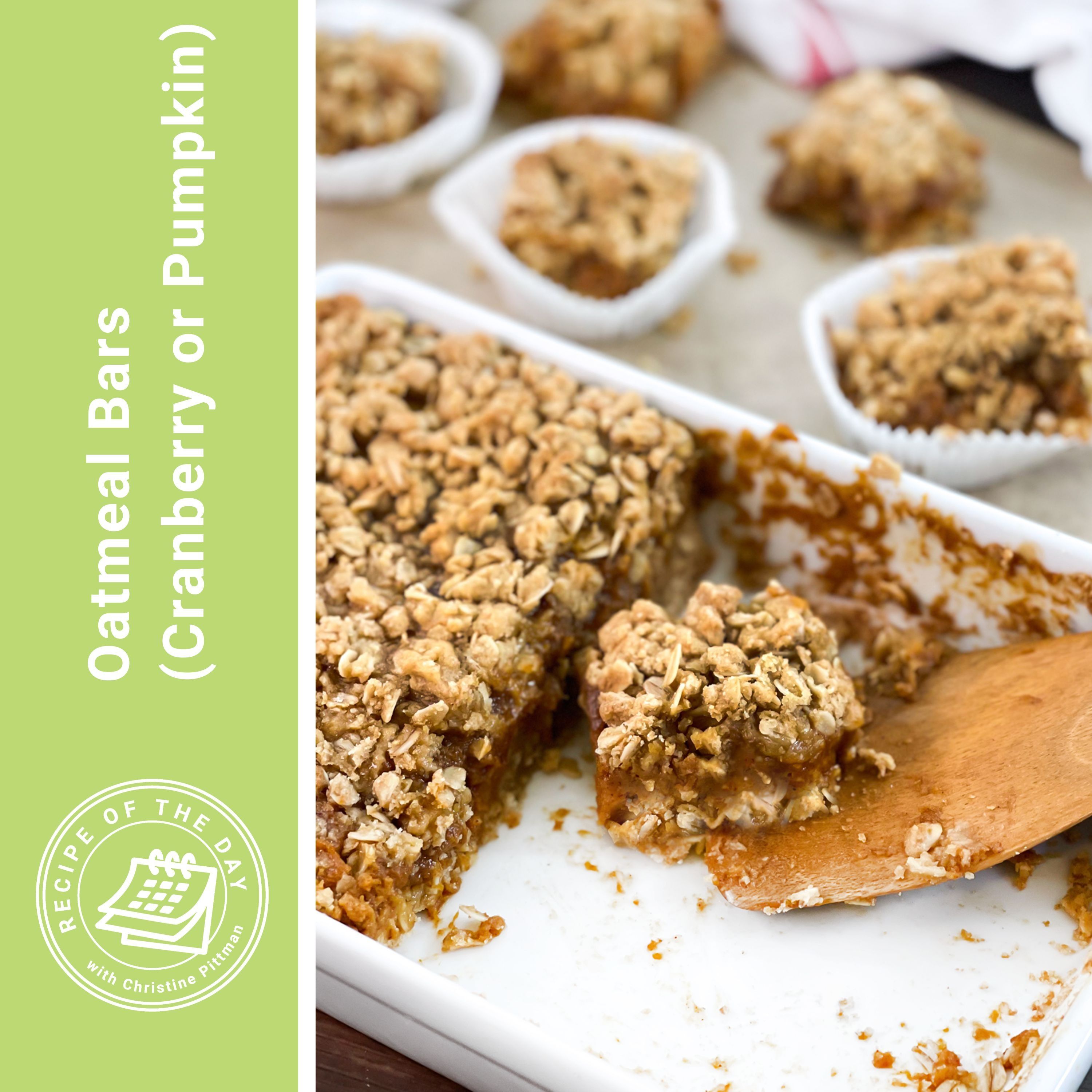 ⁣Oatmeal Bars (Pumpkin Ones and Cranberry Ones)