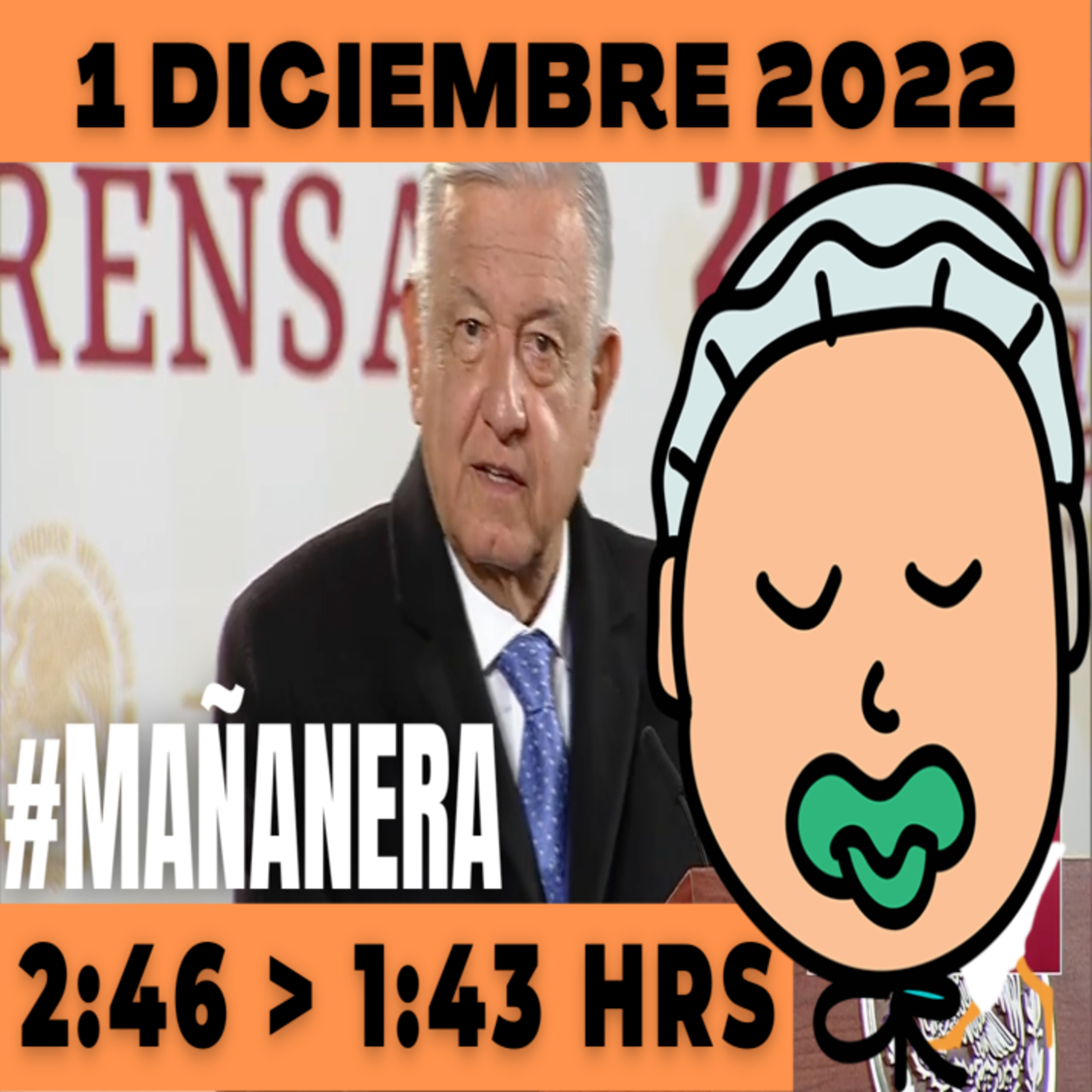 ⁣💩🐣👶 #AMLITO | Mañanera Jueves 1 de Diciembre 2022 | El gansito veloz | De 2:46 a 1:43.