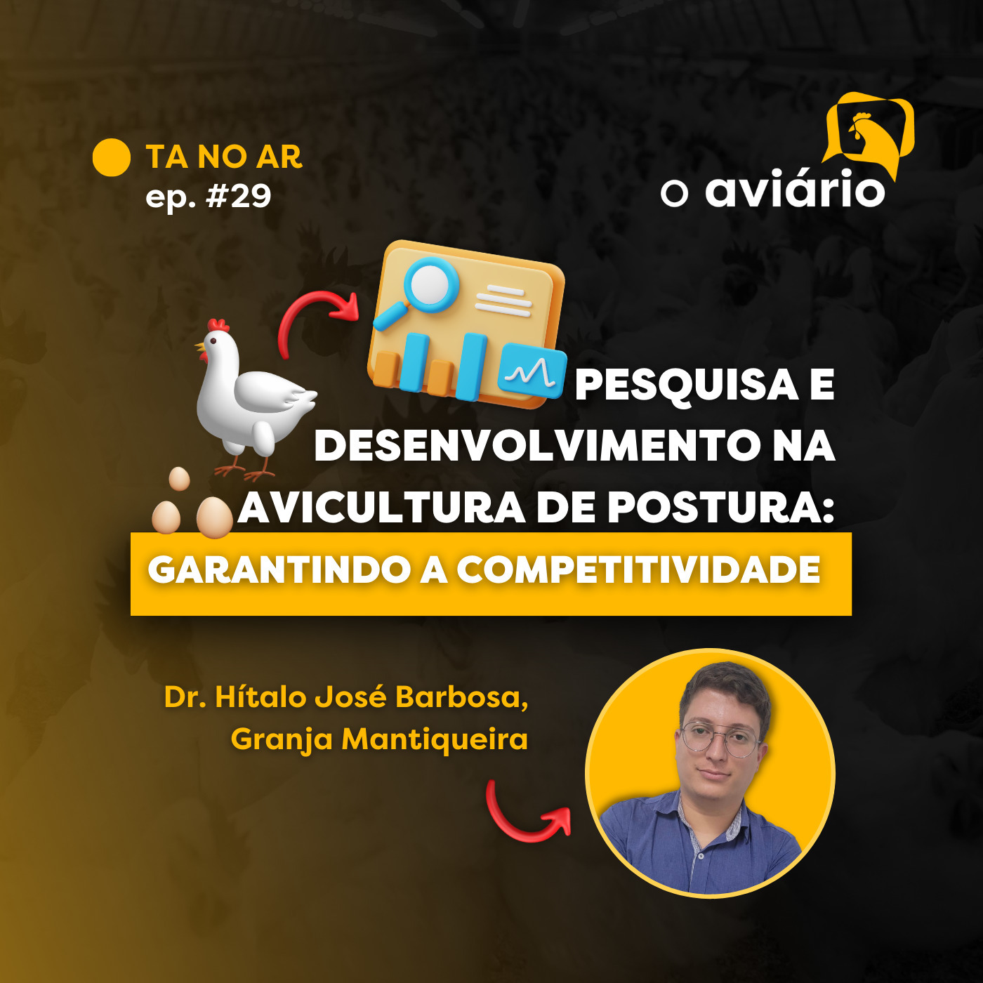 #29 - Pesquisa e desenvolvimento na avicultura de postura: garantindo a competitividade - Dr. Hítalo José Barbosa