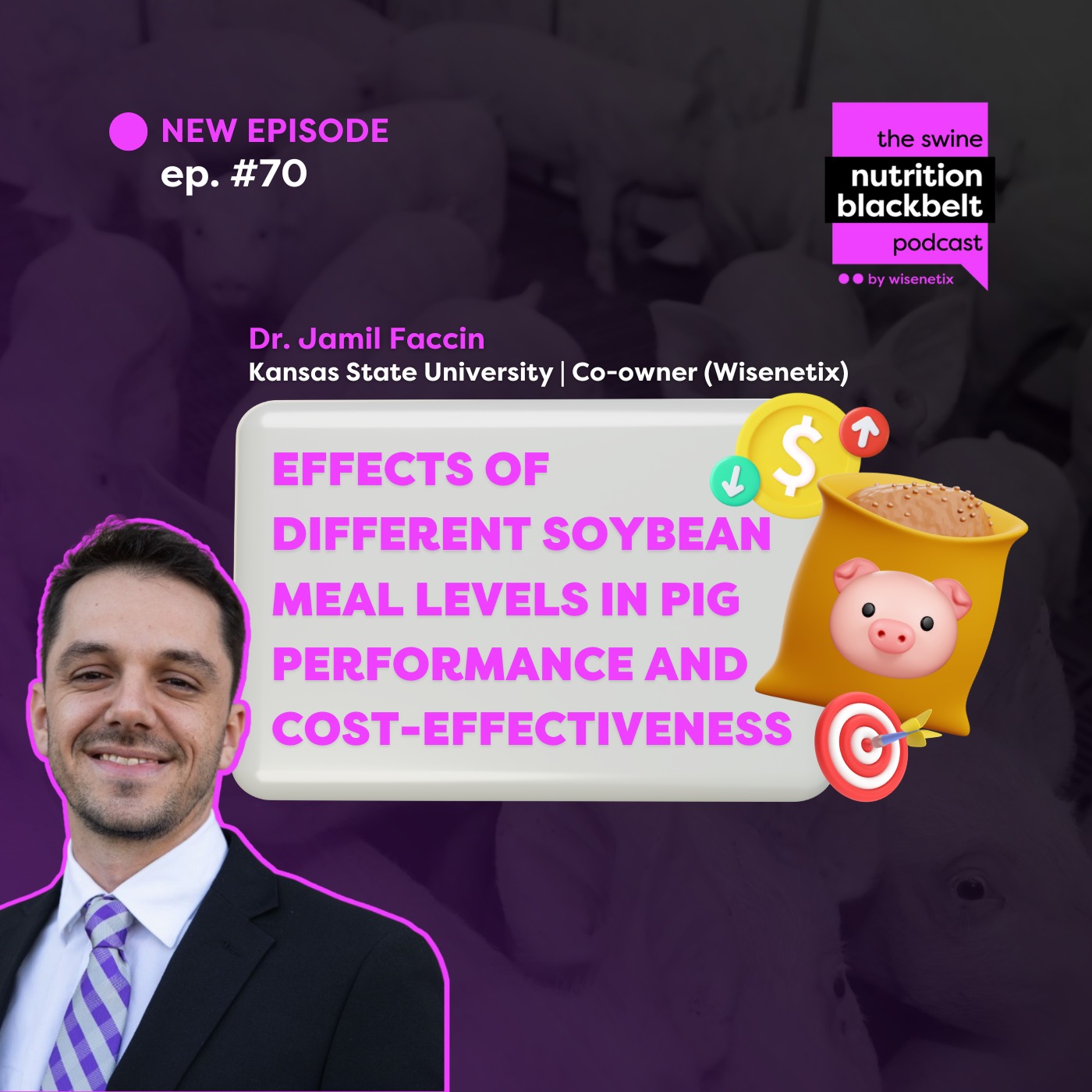 #70 - Effects of different soybean meal levels in pig performance and cost-effectiveness - Dr. Jamil Faccin