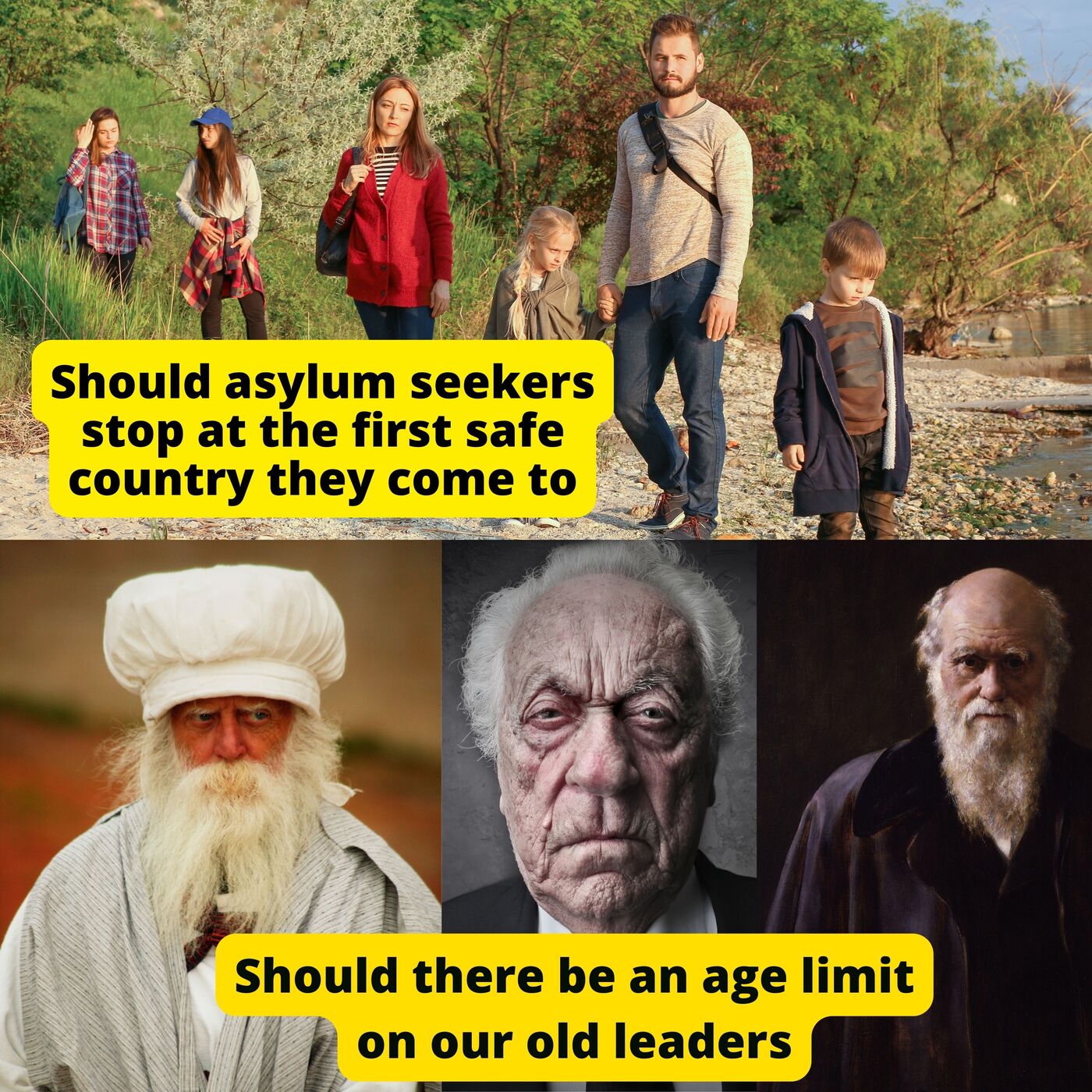 Multi-Topic - Should it be illegal for an asylum seeker to enter from a safe country? Is Biden senile & should we place an age limit on leaders?