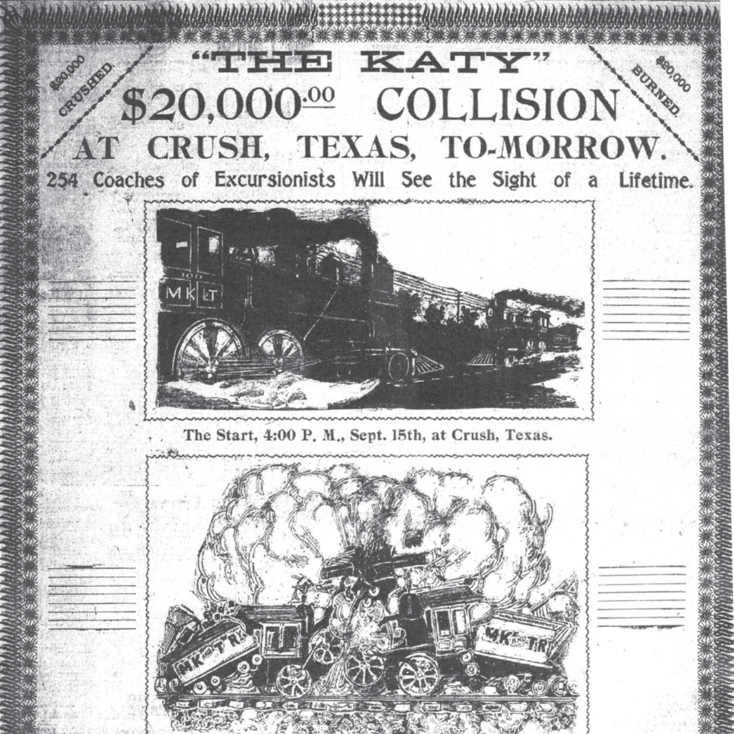 THe Crash at Crush what passed for entertianment in 1896