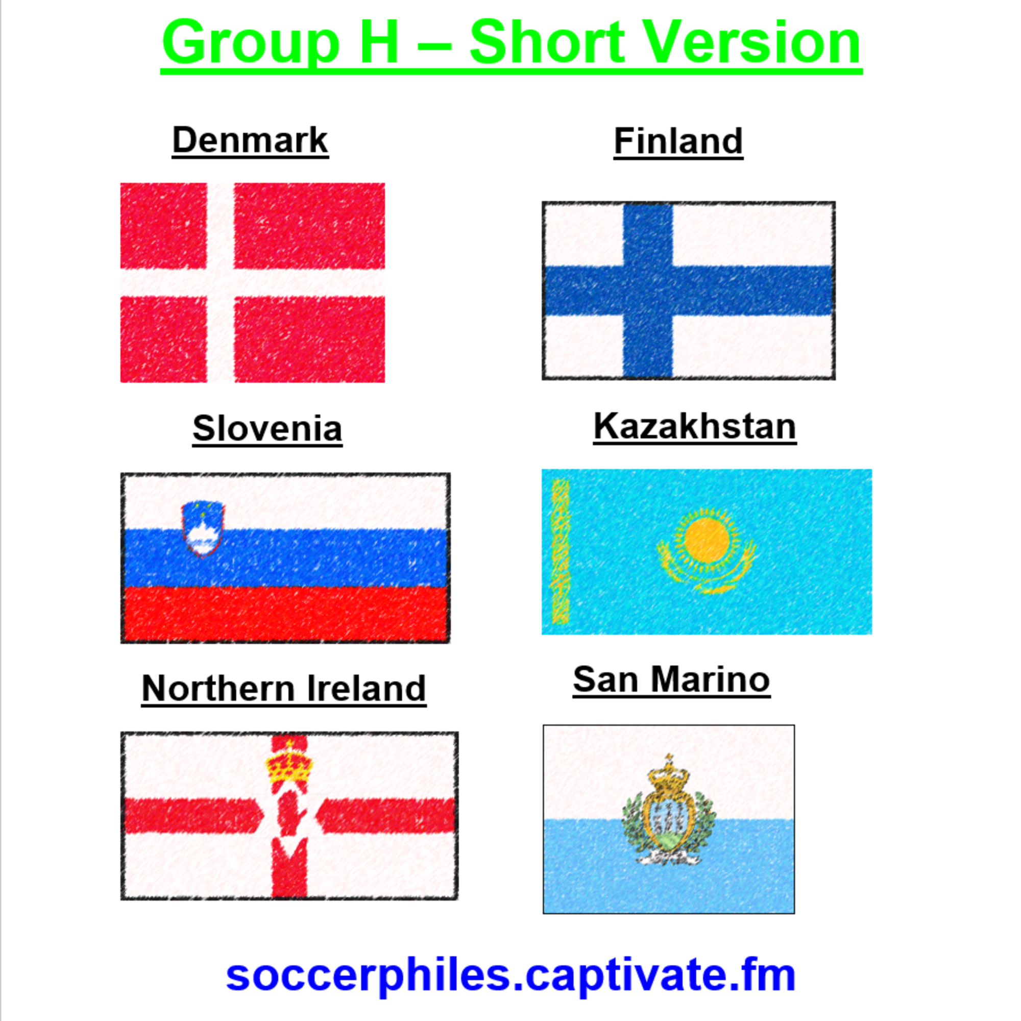 ⁣Euro Cup 2024 Qualifying - Short Version - Group H – Denmark, Finland, Slovenia, Kazakhstan and Northern Ireland