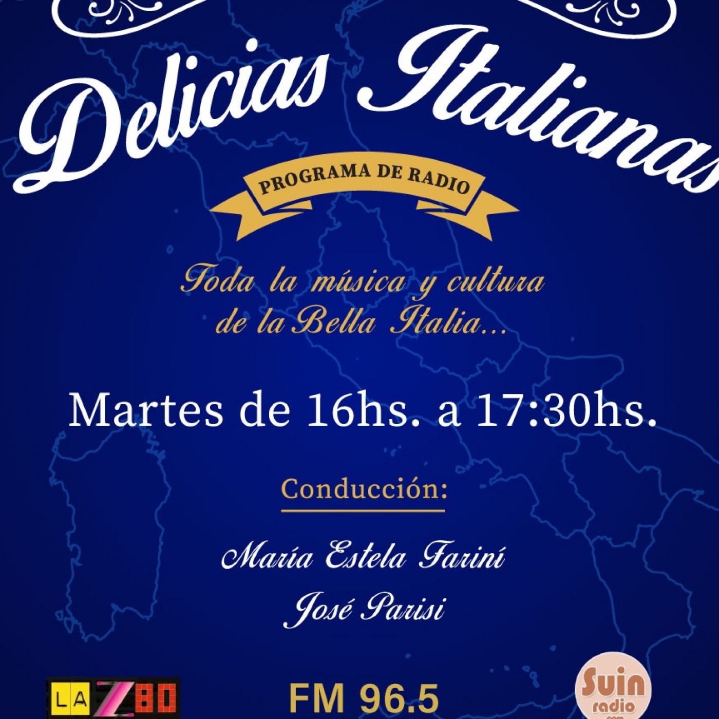 ⁣Programa de Radio Delicias Italianas Z80 FM 96.5-Especial Musical IL MARE-CLASE DE IT.M.MAZZOLI-ROMA Y EMPERADOR ADRIANO