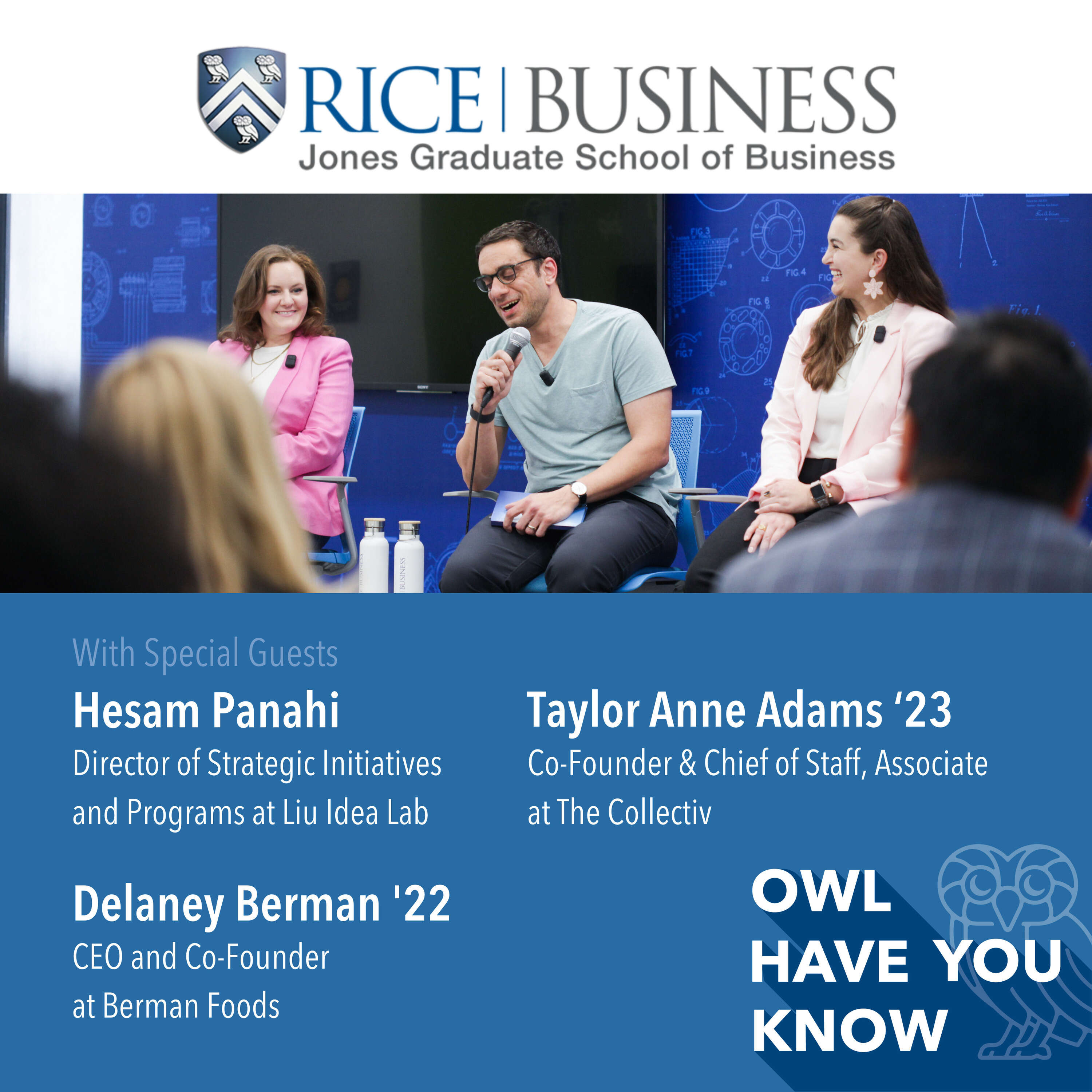 Giving Entrepreneurs The Right Tools To Change The World feat. Hesam Panahi, Taylor Anne Adams ‘23, and Delaney Berman ‘22