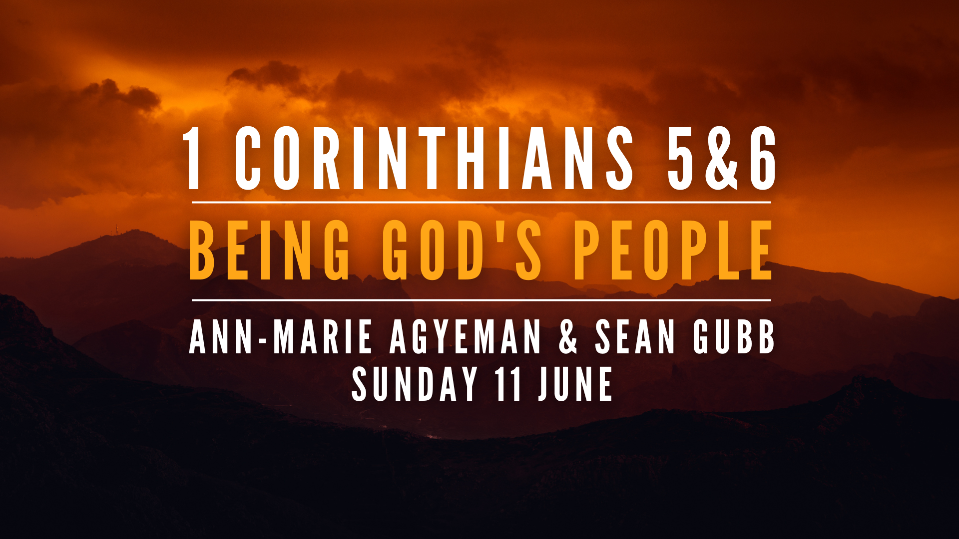 Being God’s People (1 Corinthians 5&6)