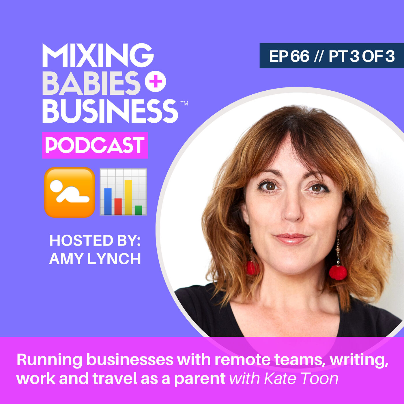 ⁣066 | Running businesses with remote teams, writing, work and travel as a parent with Kate Toon | PT 3