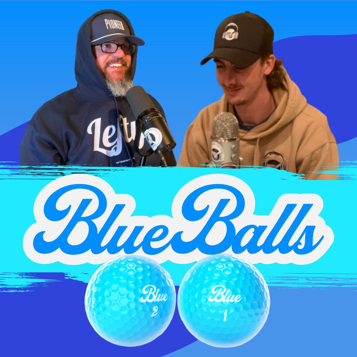 NEVER FINISH EARLY - GOLF BLUE BALLS