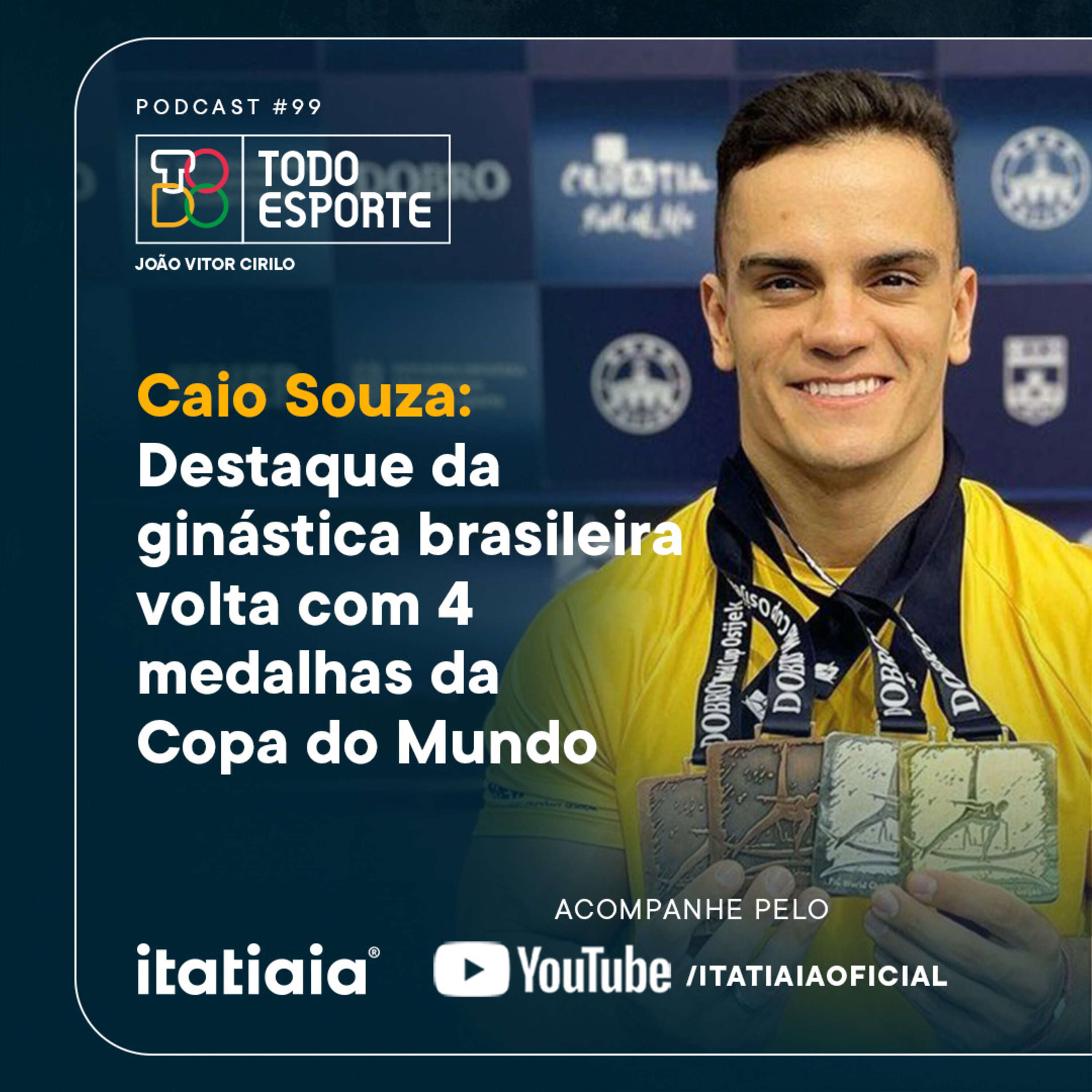 Caio Souza | Destaque da ginástica brasileira volta com quatro medalhas na Copa do Mundo