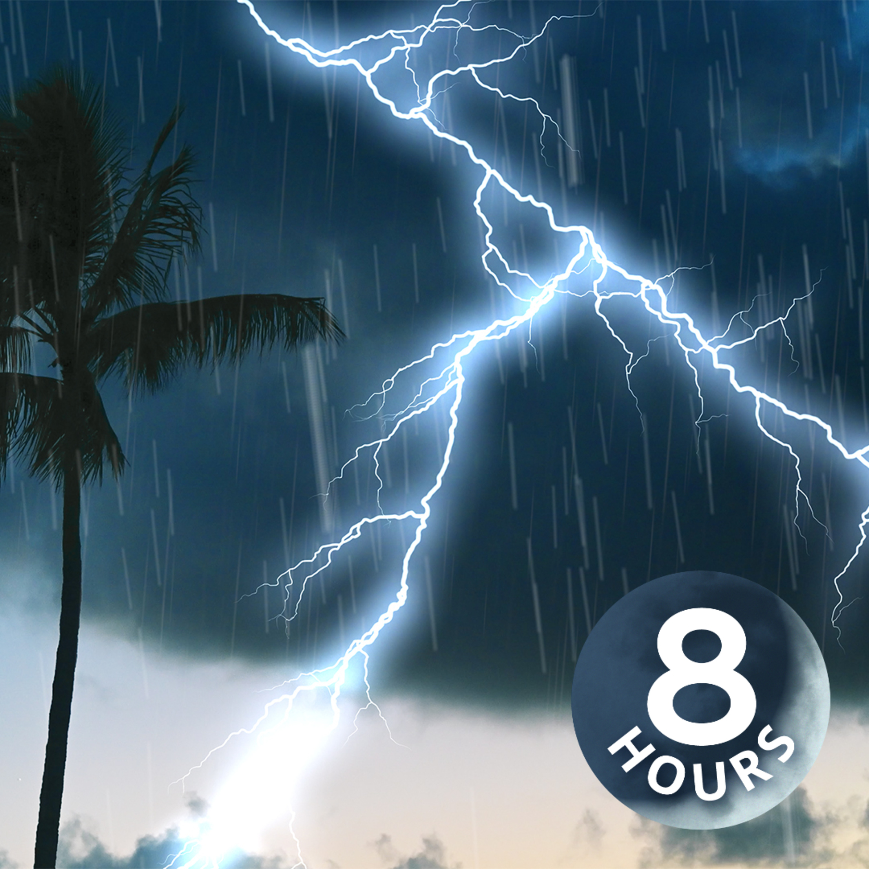 Tropical Thunderstorm Sounds for Sleep | Thunder & Rain White Noise 8 Hours