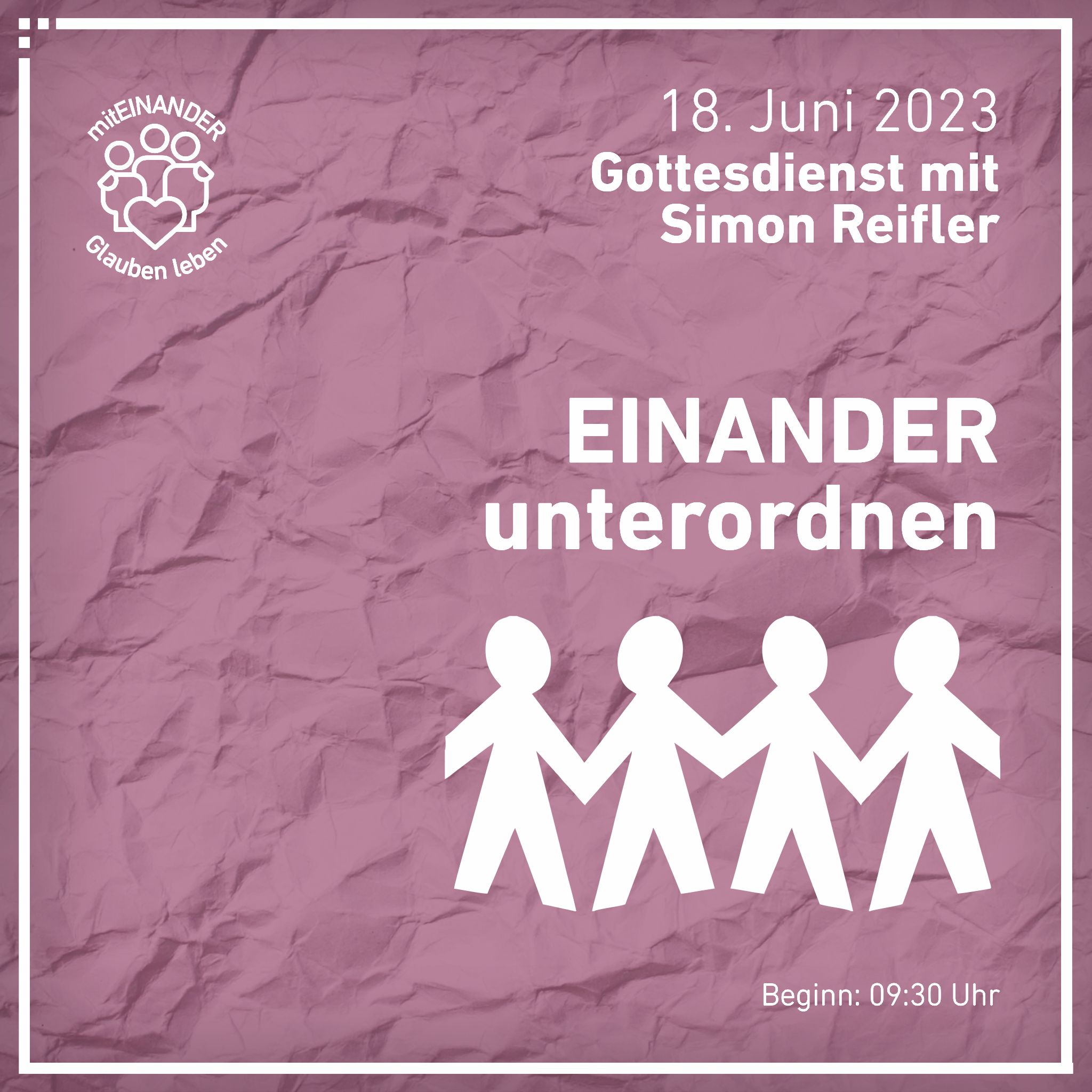 ⁣EINANDER unterordnen