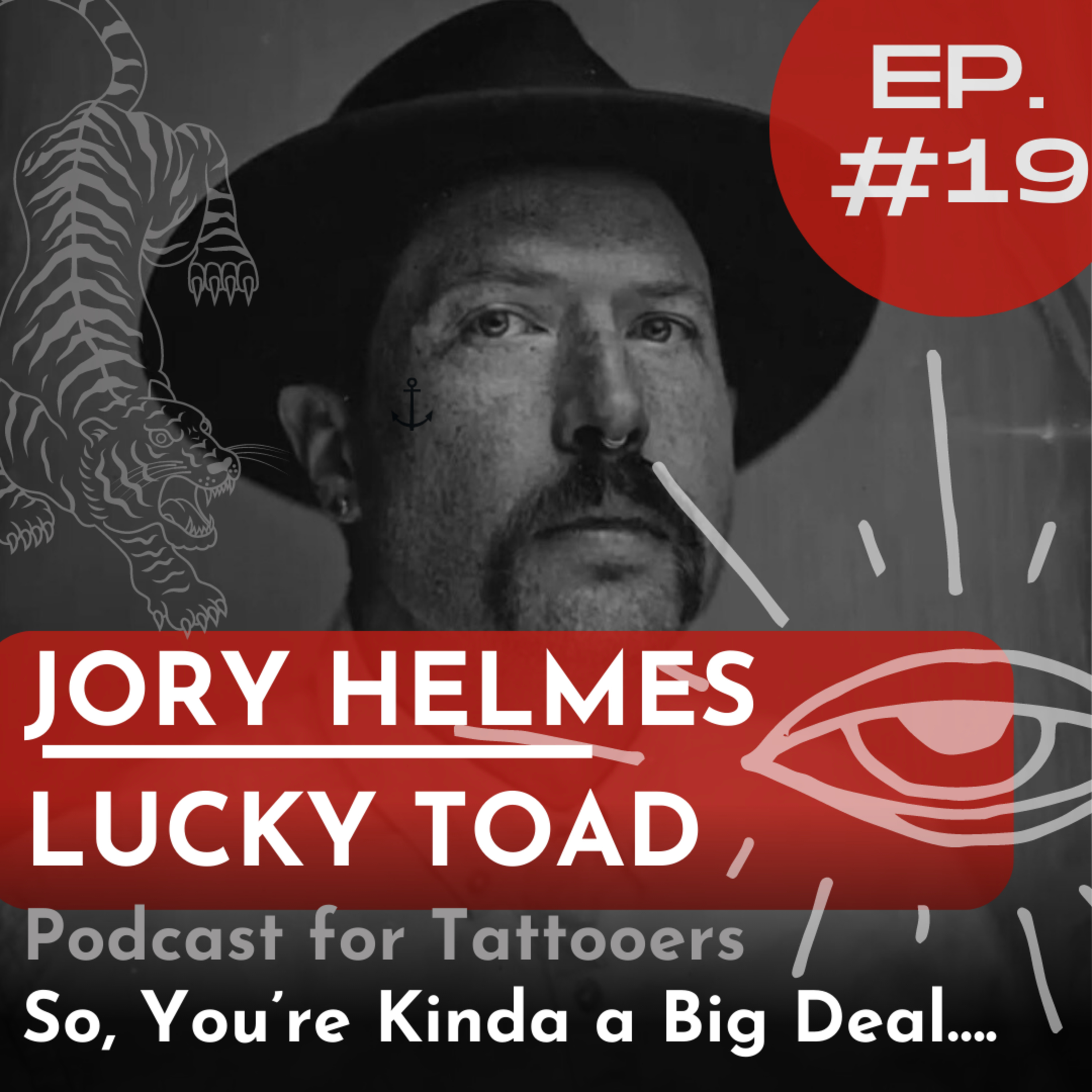 ⁣Jory Helmes Lucky Toad Tattoo
