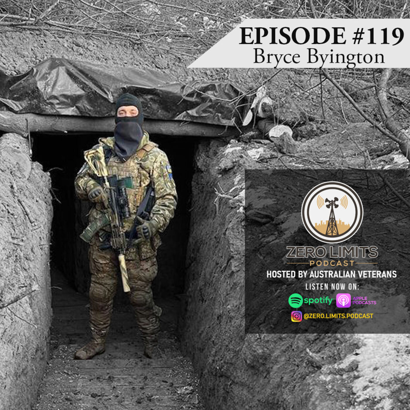 Ep. 119 Bryce Byington US Marine Corps Military Police & Ukraine Volunteer Foreign Fighter injured by a grenade