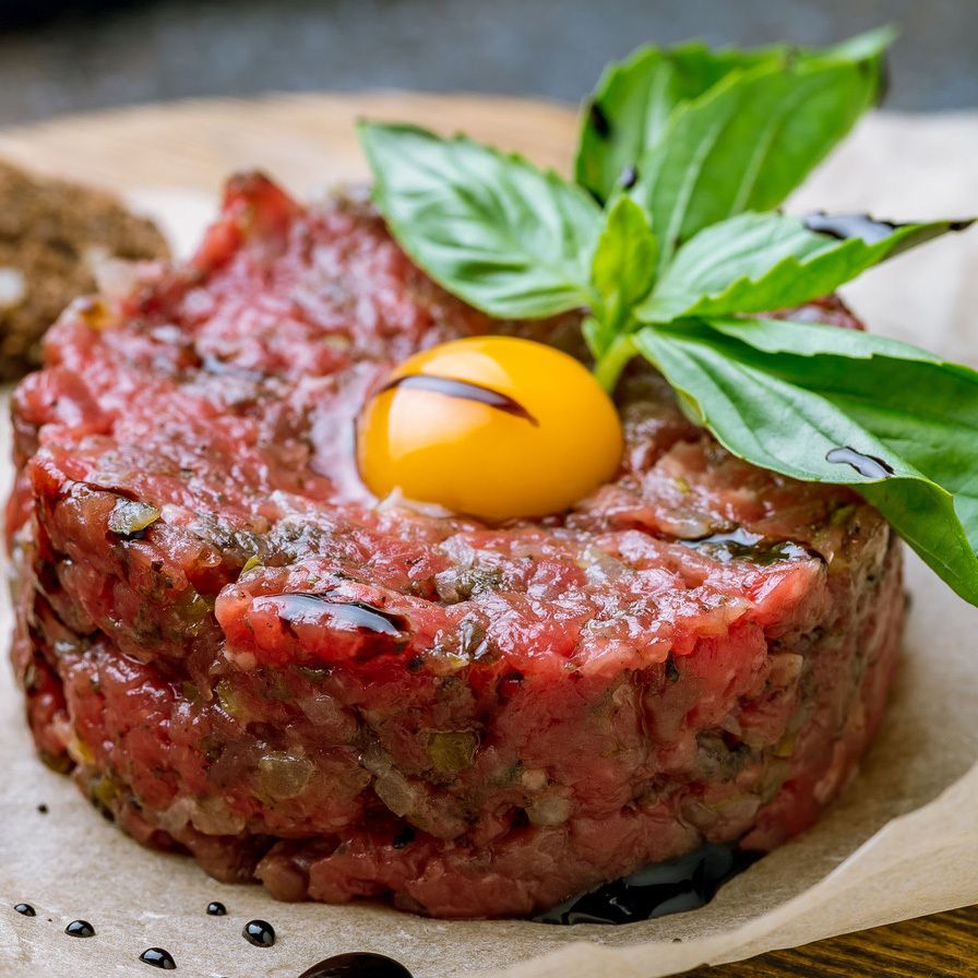 Tableside service/Steak Tartare at Vanessi's in North Beach 1977