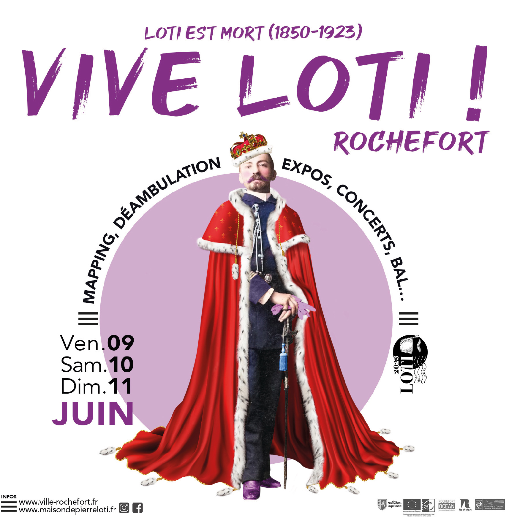 ⁣Tout ce weekend, la Ville de ROCHEFORT fête le centenaire de la disparition de Pierre LOTI