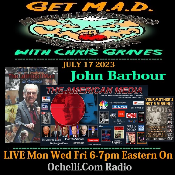 Barbour Shop Talk Legend From Lenny Bruce to Ricardo Montalban - John Barbour tells many tales on Get M A D with Chris Graves 7-17-2023