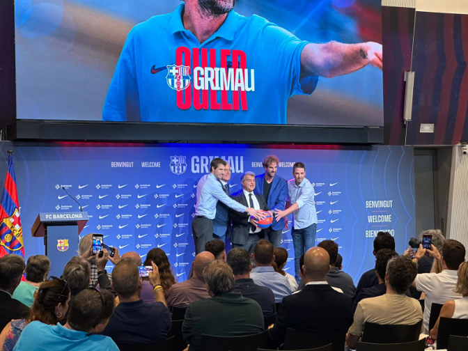 Nino Buscató i 'Lagarto' de la Cruz analitzen el nou entrenador del Barça de Bàsquet, Roger Grimau