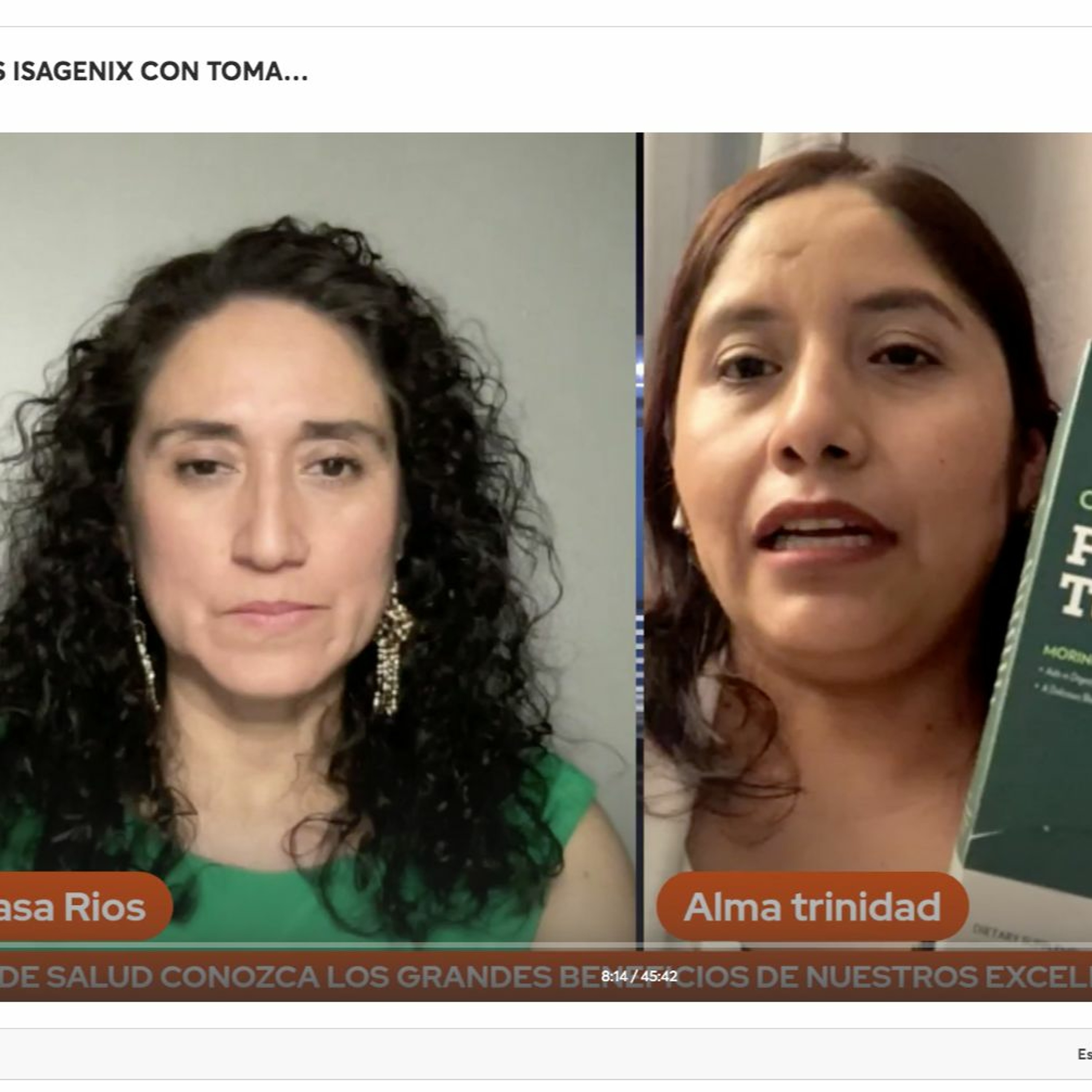 ⁣TESTIMONIO Y BENEFICIOS DE PRODUCTOS ISAGENIX CON TOMASA RIOS Y ALMA TRINIDAD