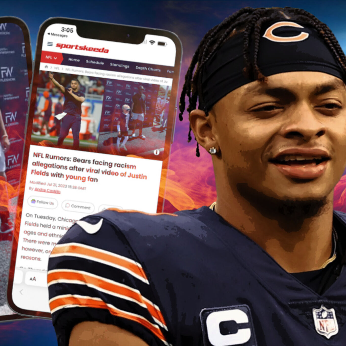 ⁣Young White NFL Fan Condemned for modeling Bears QB Justin Fields - Bobby Eberle