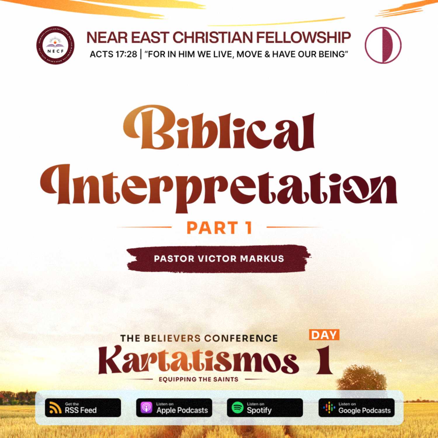 Biblical Interpretation 1 | Pastor Victor Markus | Day 1 Kartatismos