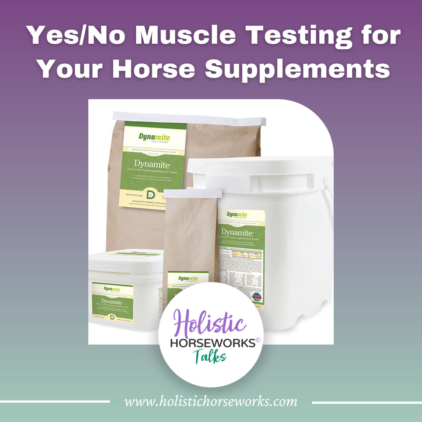 "Yes/ no" Muscle Testing Your Horse's Supplements