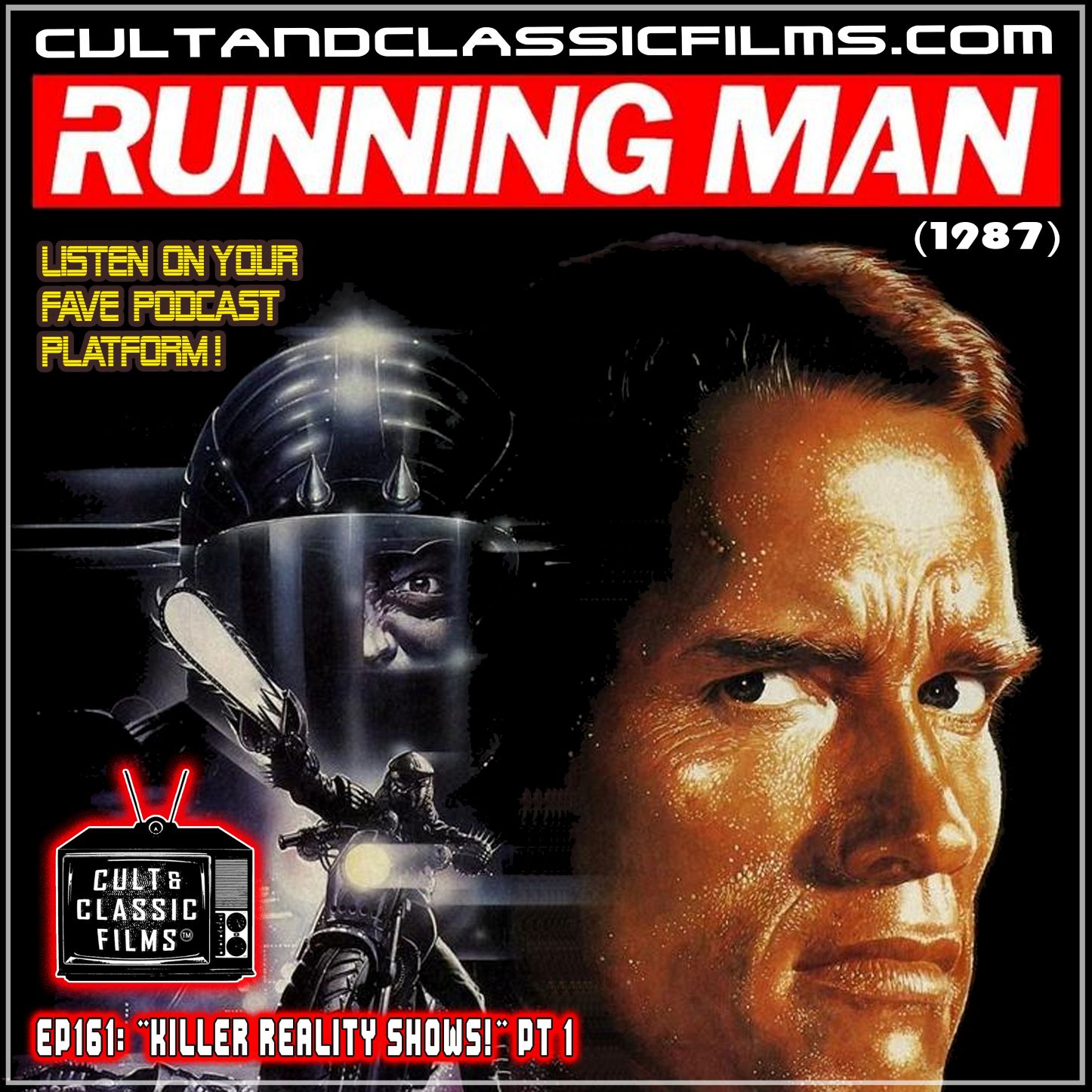 "THE RUNNING MAN" (1987)--"KILLER REALITY SHOWS" PART 1 OF 2!