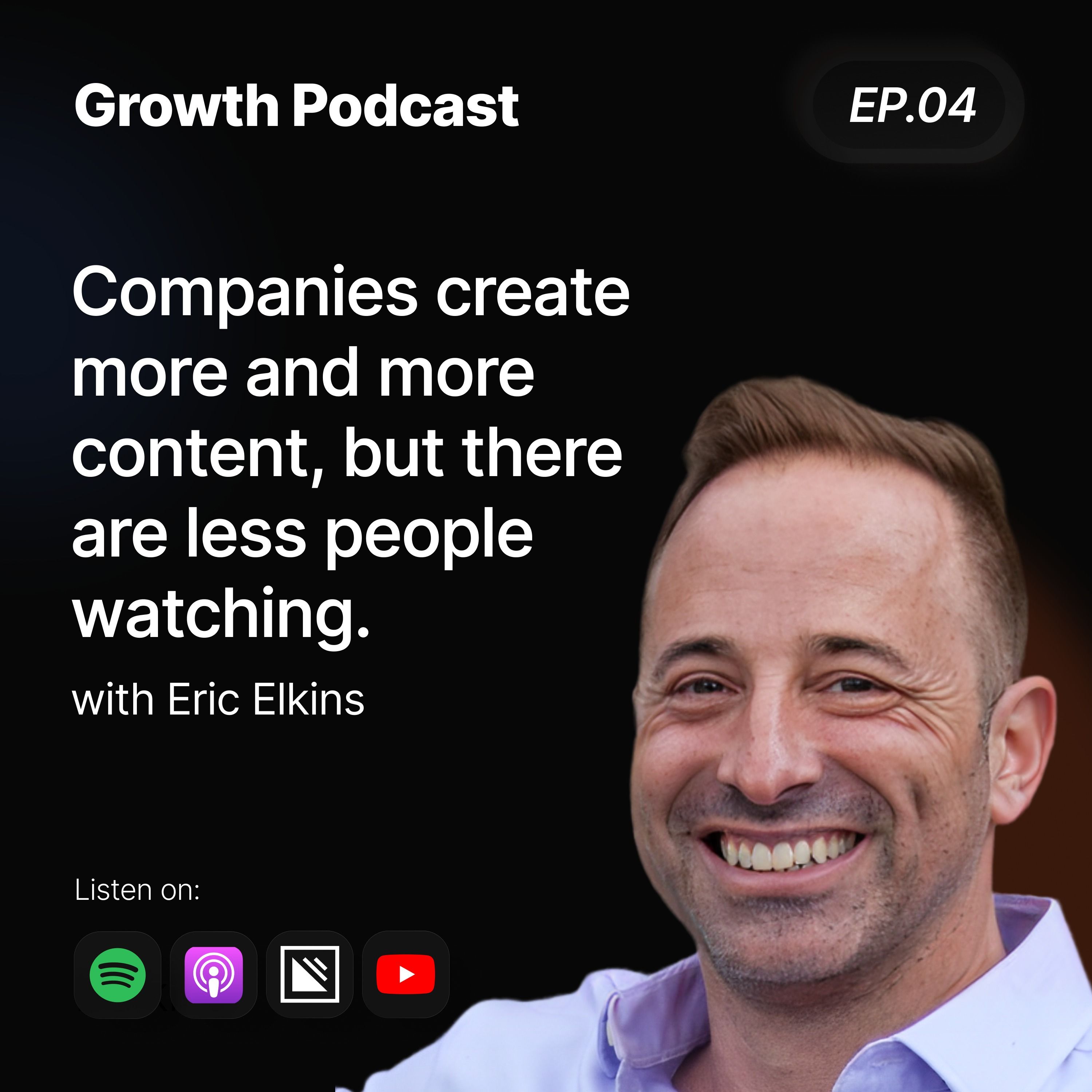 Companies create more and more content, but there are less people watching. Social chat with Eric Elkins