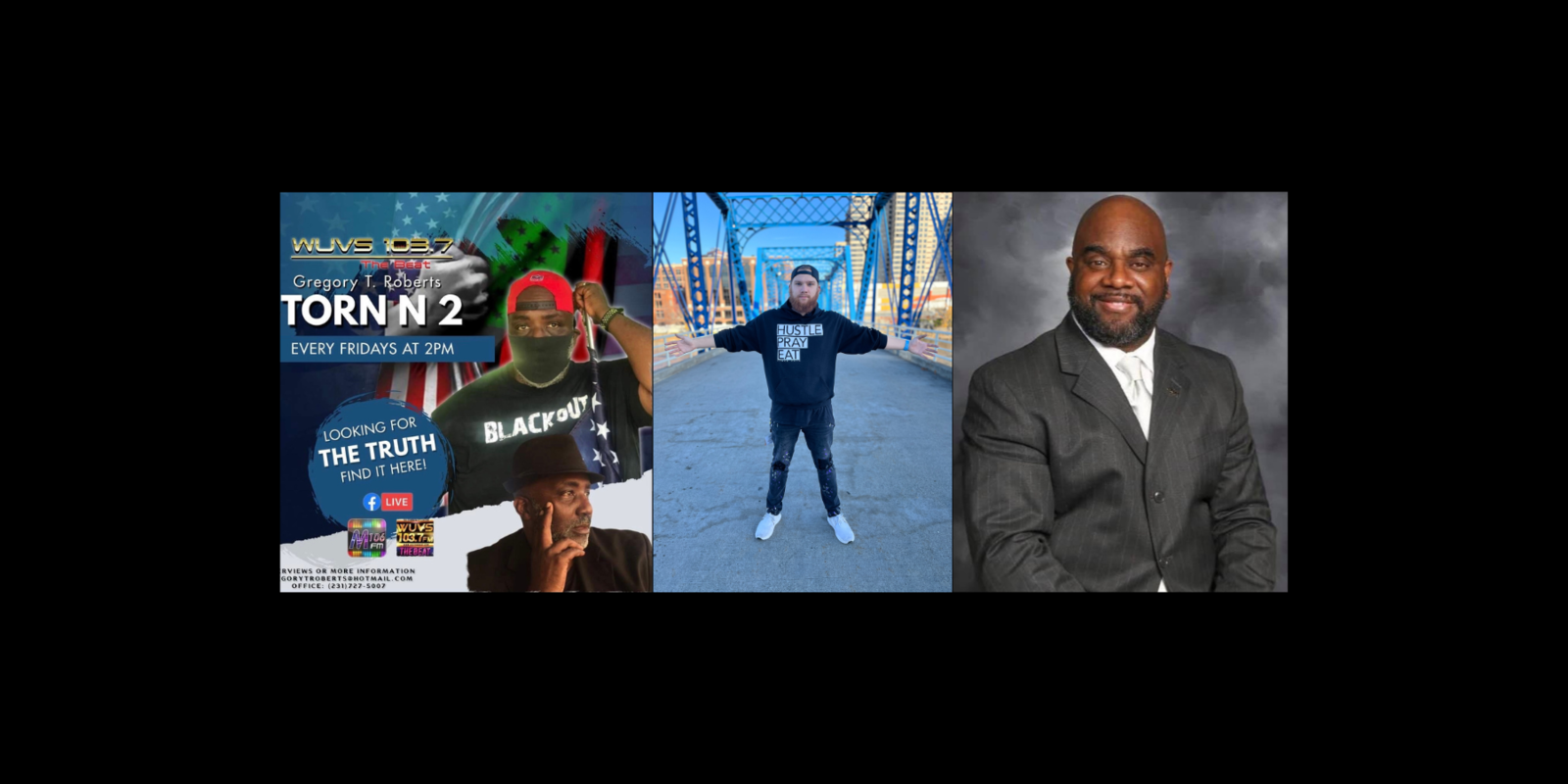 Torn N 2 with Gregory T. Roberts and co-host Melvin Burns II with guest rapper Vertex