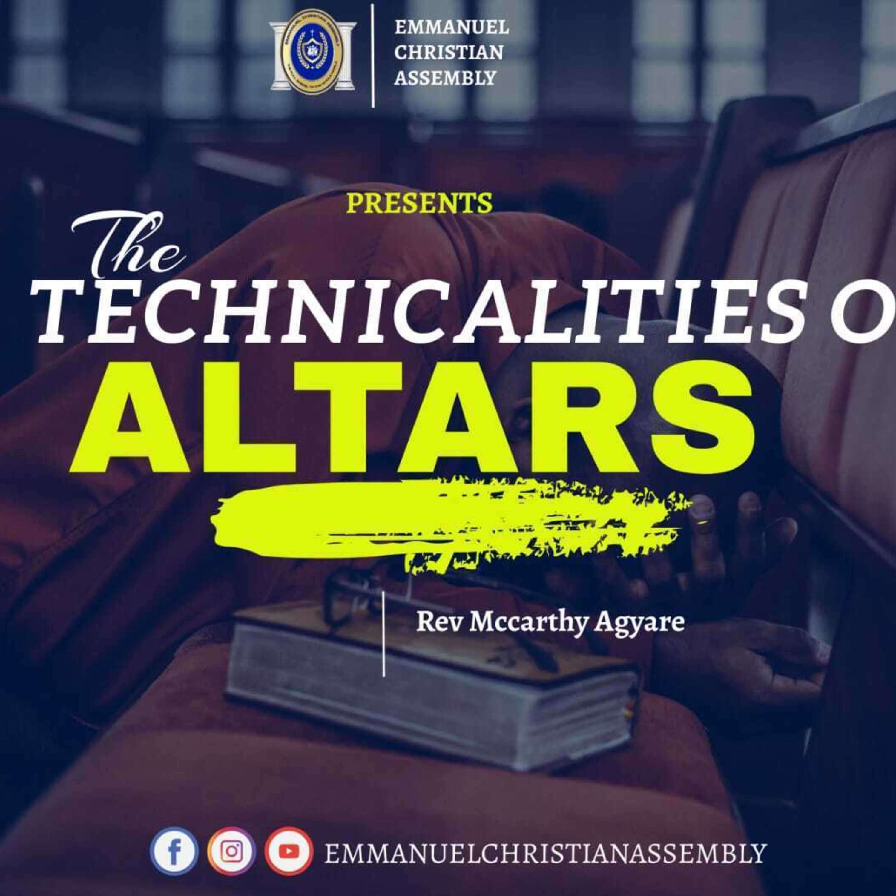 THE TECHNICALLITIES OF ALTARS..EXODUS14:10-14