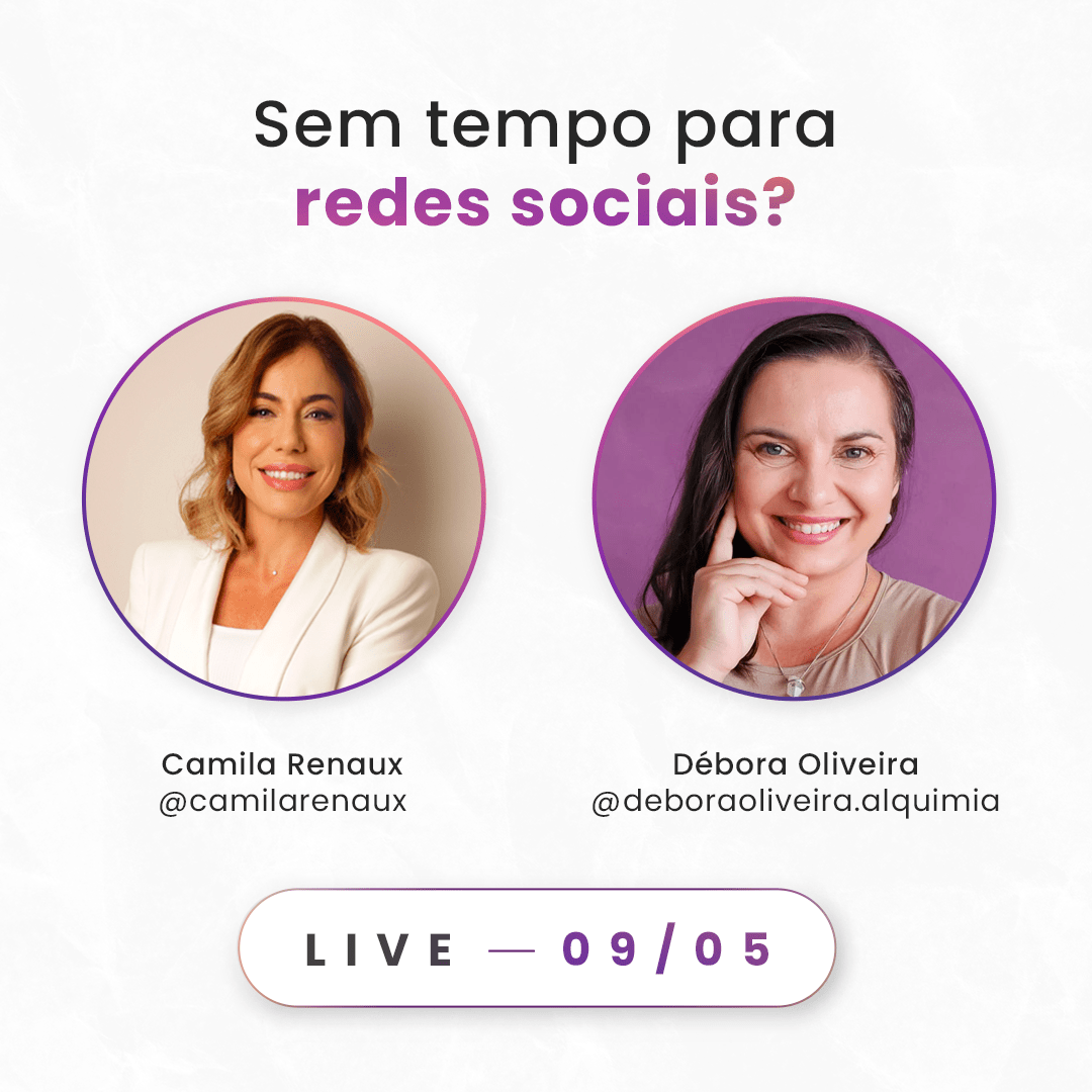 ⁣Sem tempo para presença digital? | Convidada: Débora Oliveira