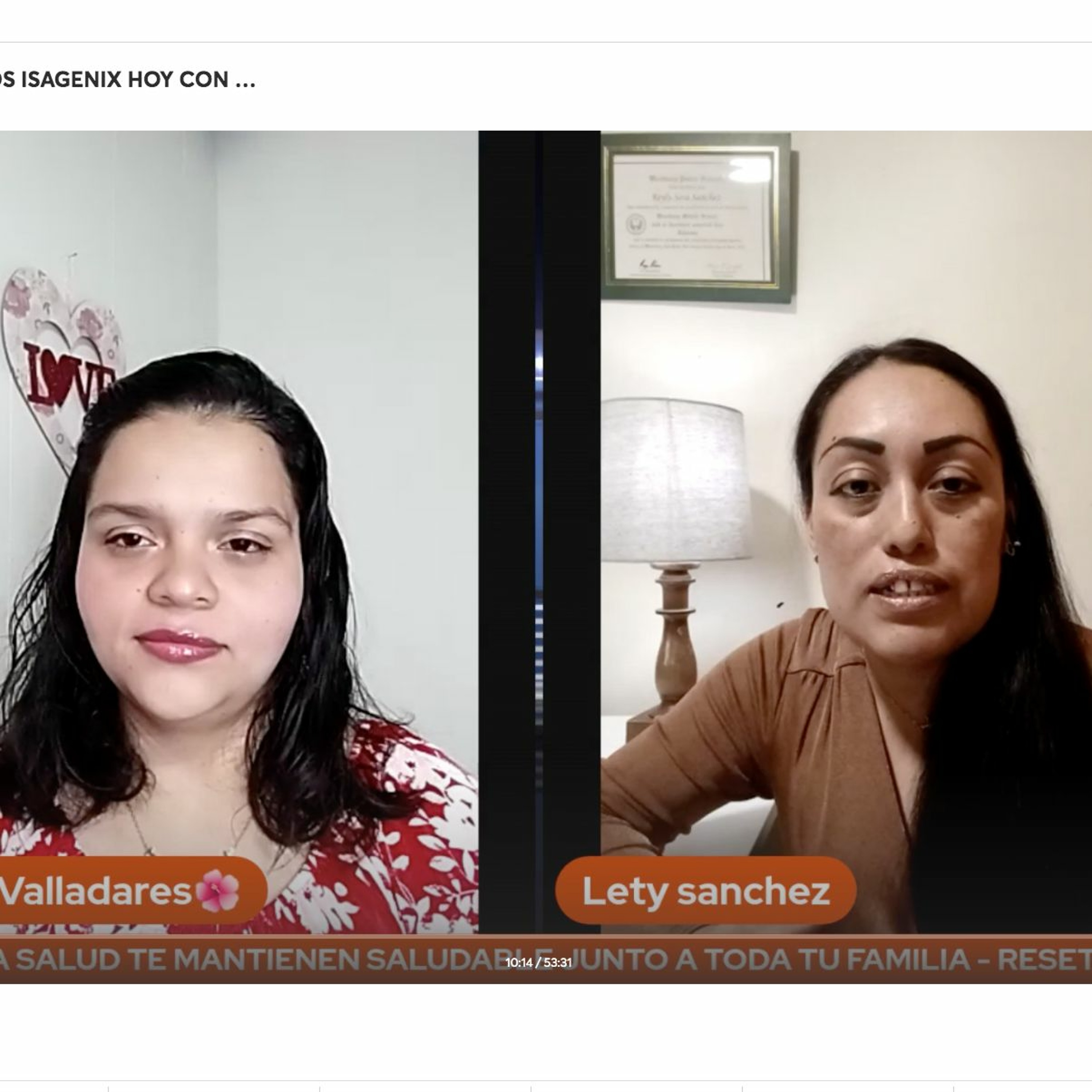 ⁣TESTIMONIOS Y BENEFICIOS DE PRODUCTOS ISAGENIX HOY CON KATYLEEN VALLADARES Y LETICIA SANCHEZ