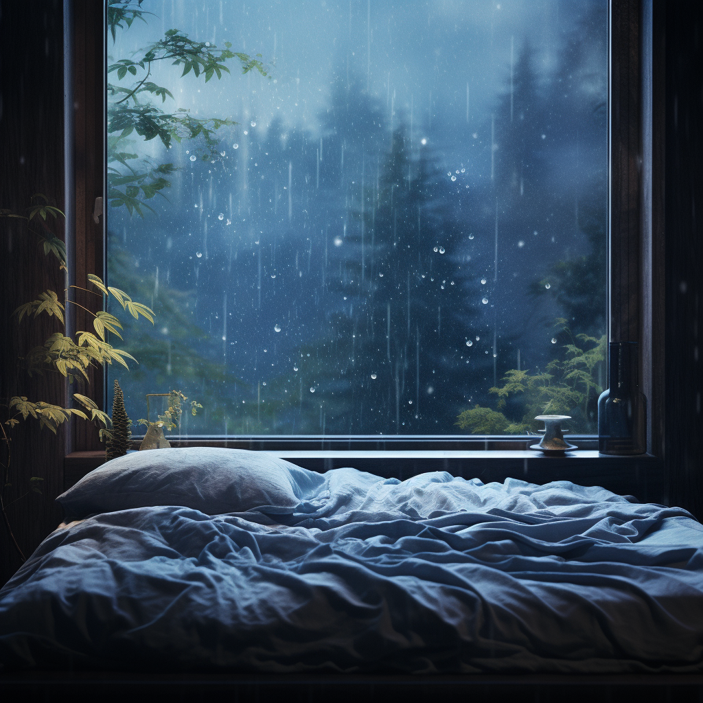 ⁣Fall asleep faster and wake up refreshed with the calming sounds of rain