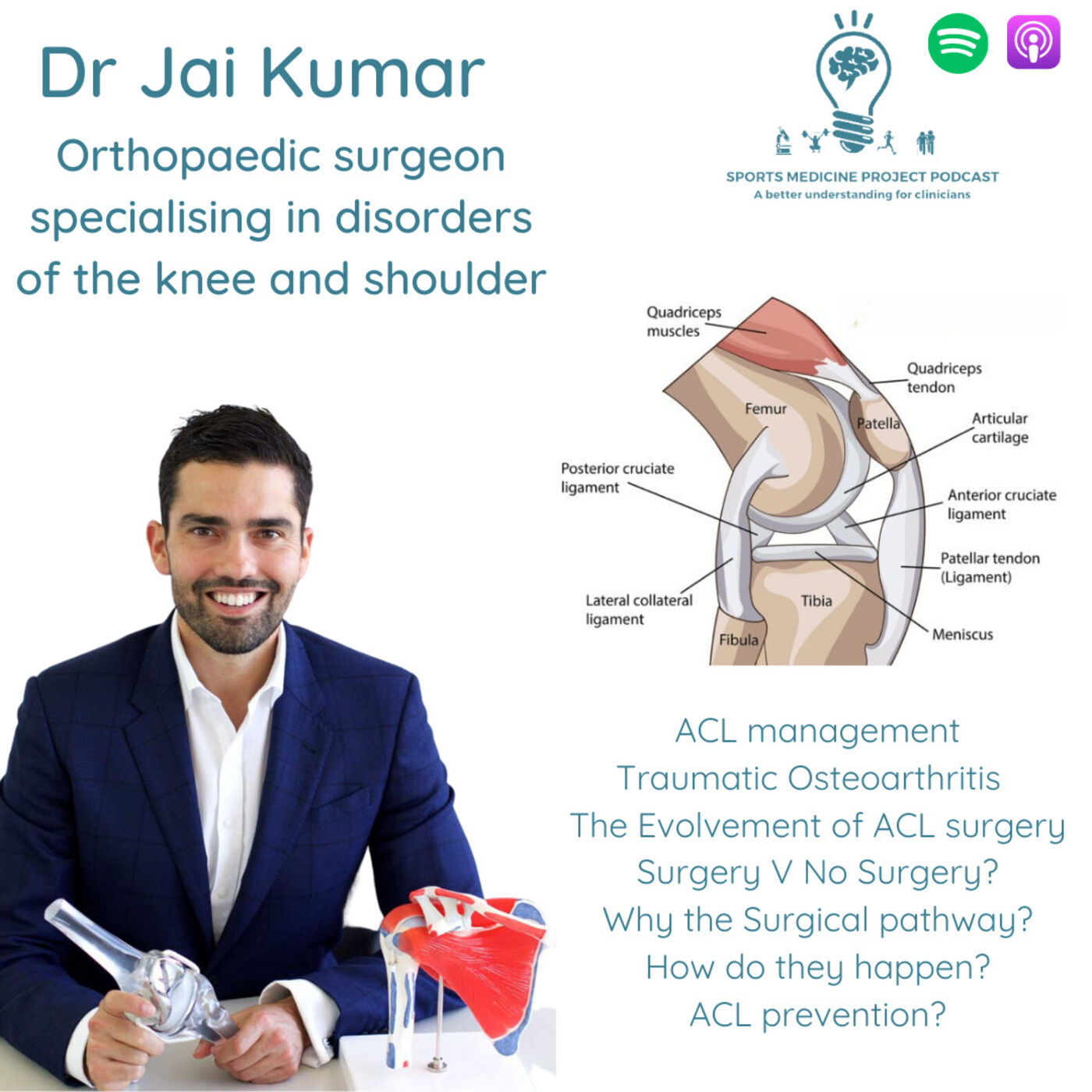 82. Dr Jai Kumar - ACL SURGERY Pt1. Orthopaedic surgeon specialising in disorders of the knee and shoulder